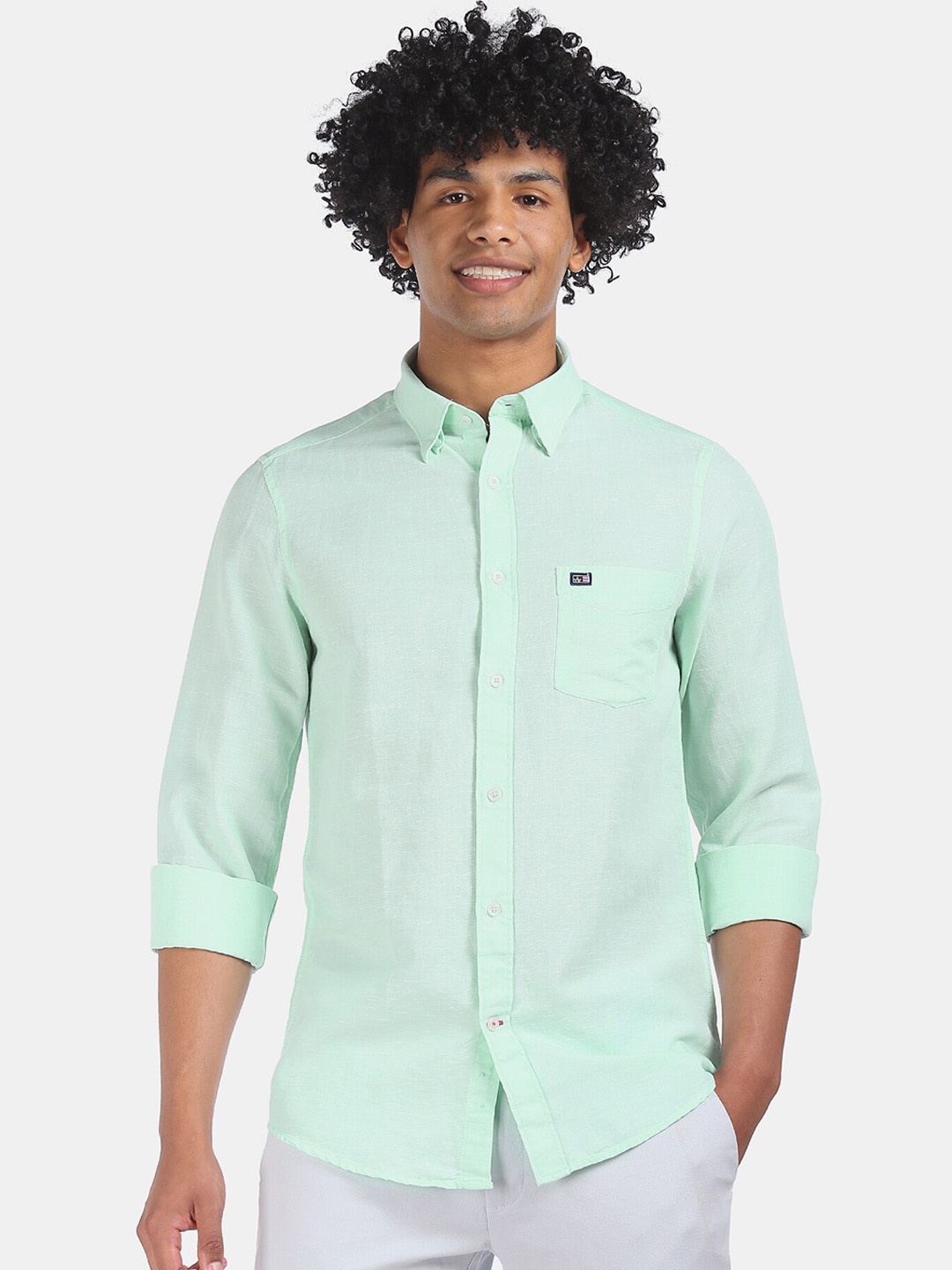 

Arrow Sport Men Green Regular Fit Solid Casual Shirt