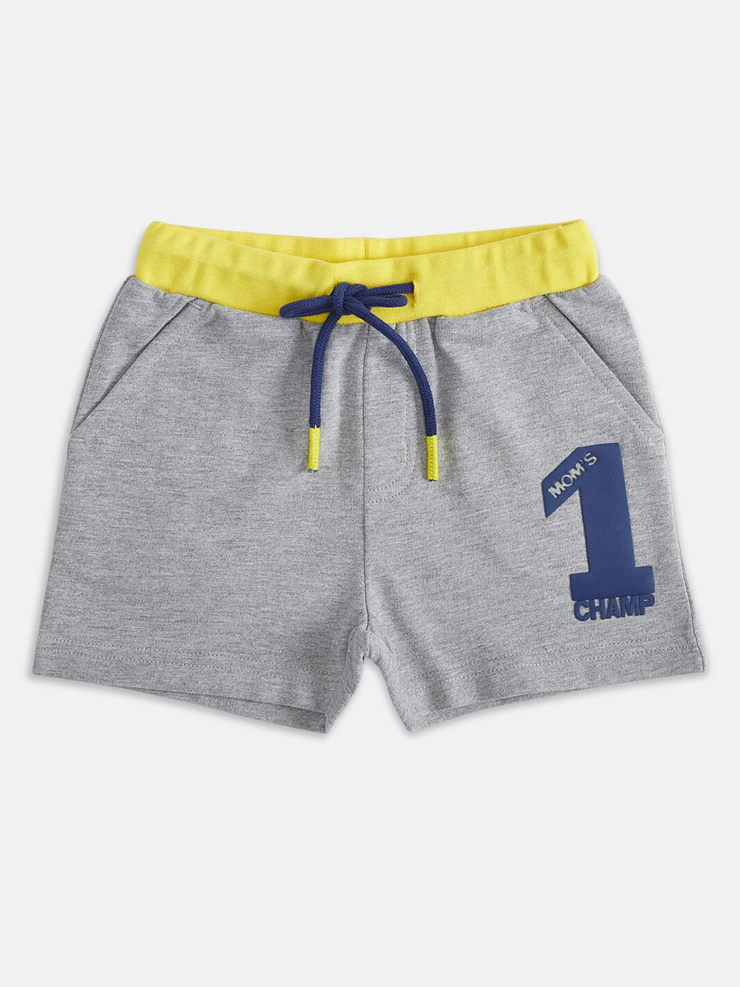

Pantaloons Baby Boys Grey Melange Solid Regular Fit Shorts
