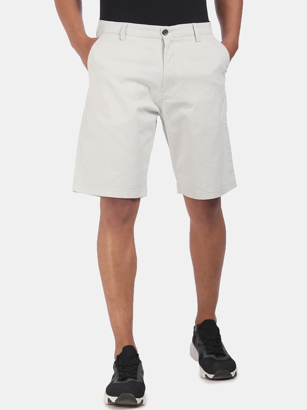 

Arrow Sport Men Grey Solid Regular Fit Regular Shorts