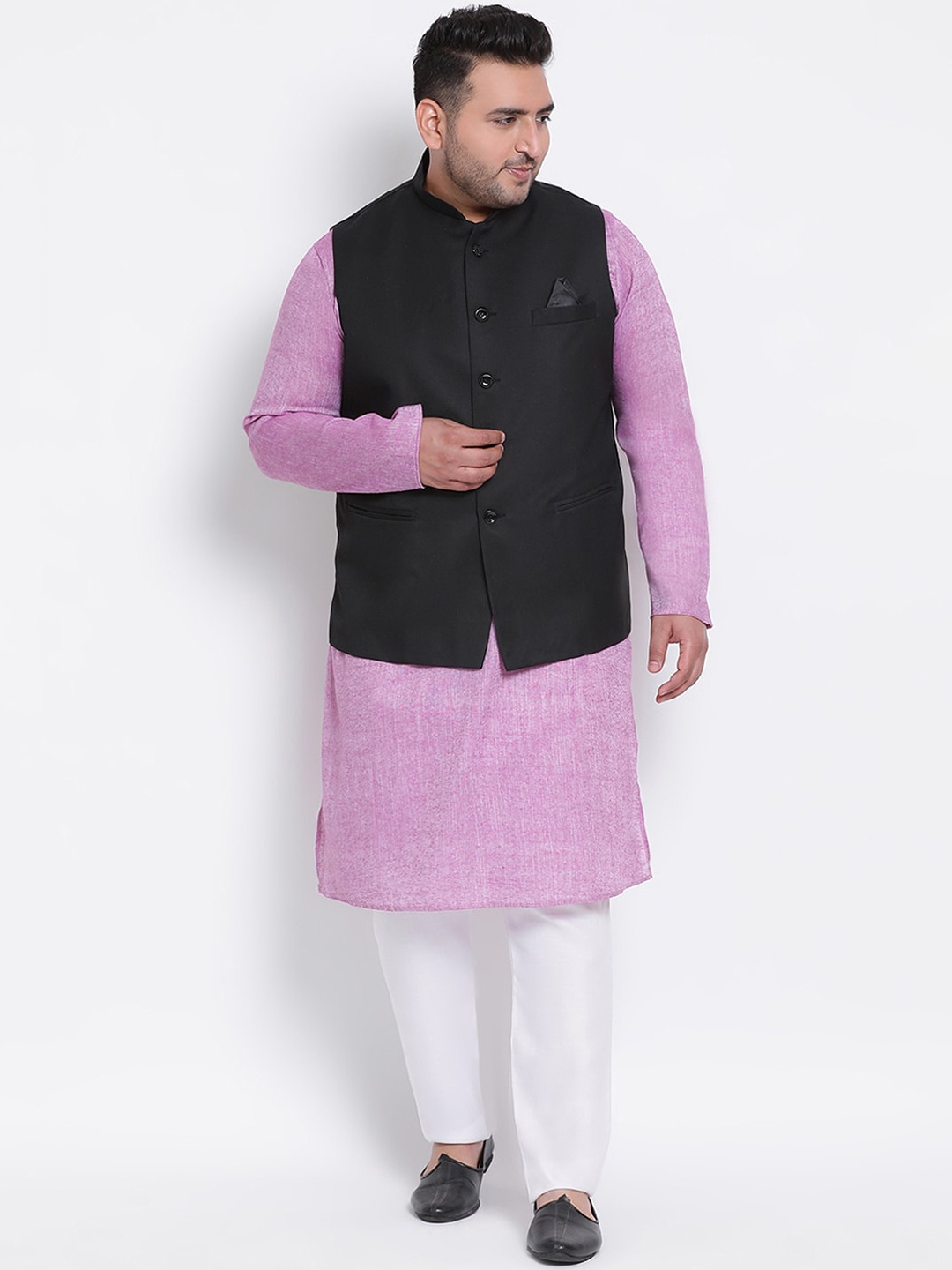

Hangup Men Multicoloured Solid Kurta with Pyjamas, Multi