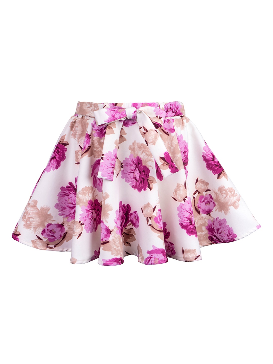 

Hunny Bunny Girls Purple & White Printed Mini Skorts