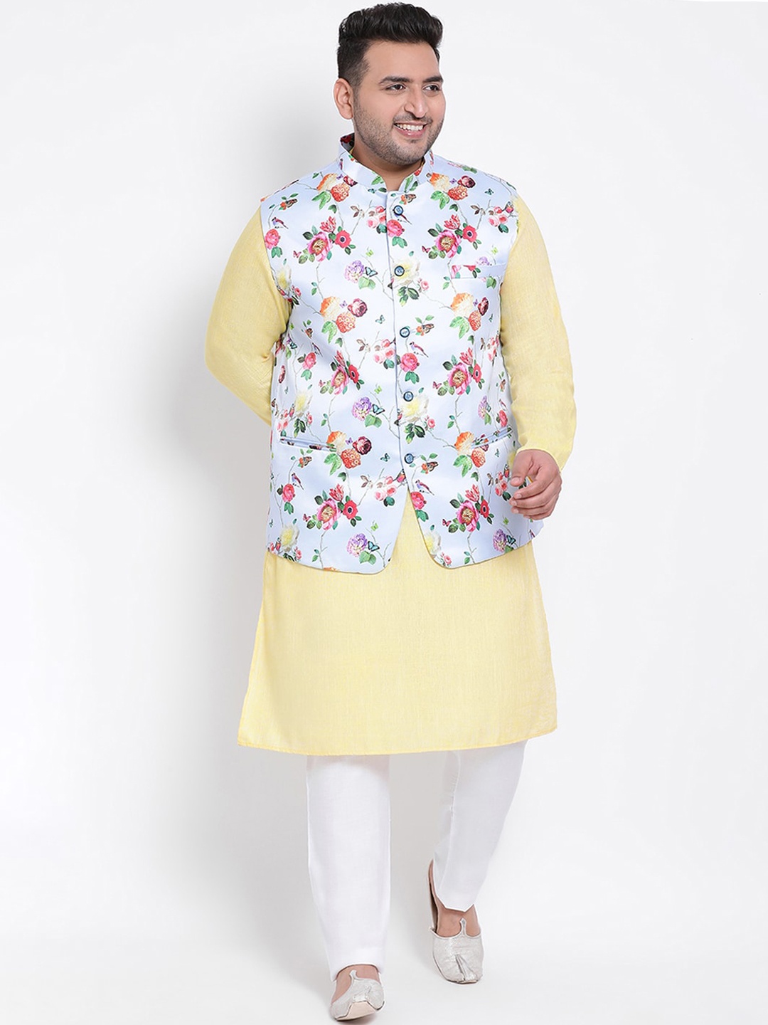 

Hangup Men Multicoloured Solid Kurta with Pyjamas, Multi