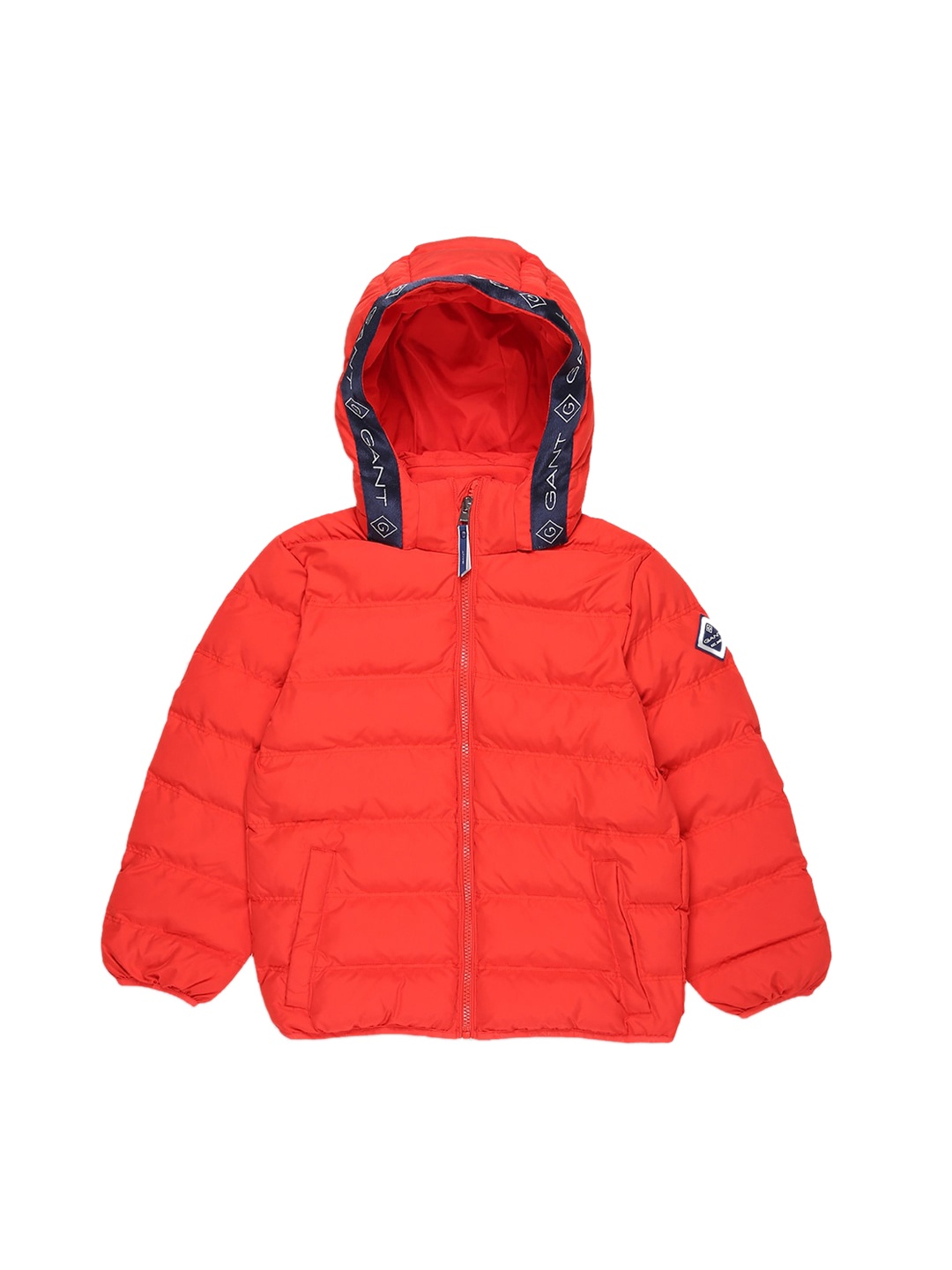 

GANT Boys Red Solid Hooded Puffer Jacket