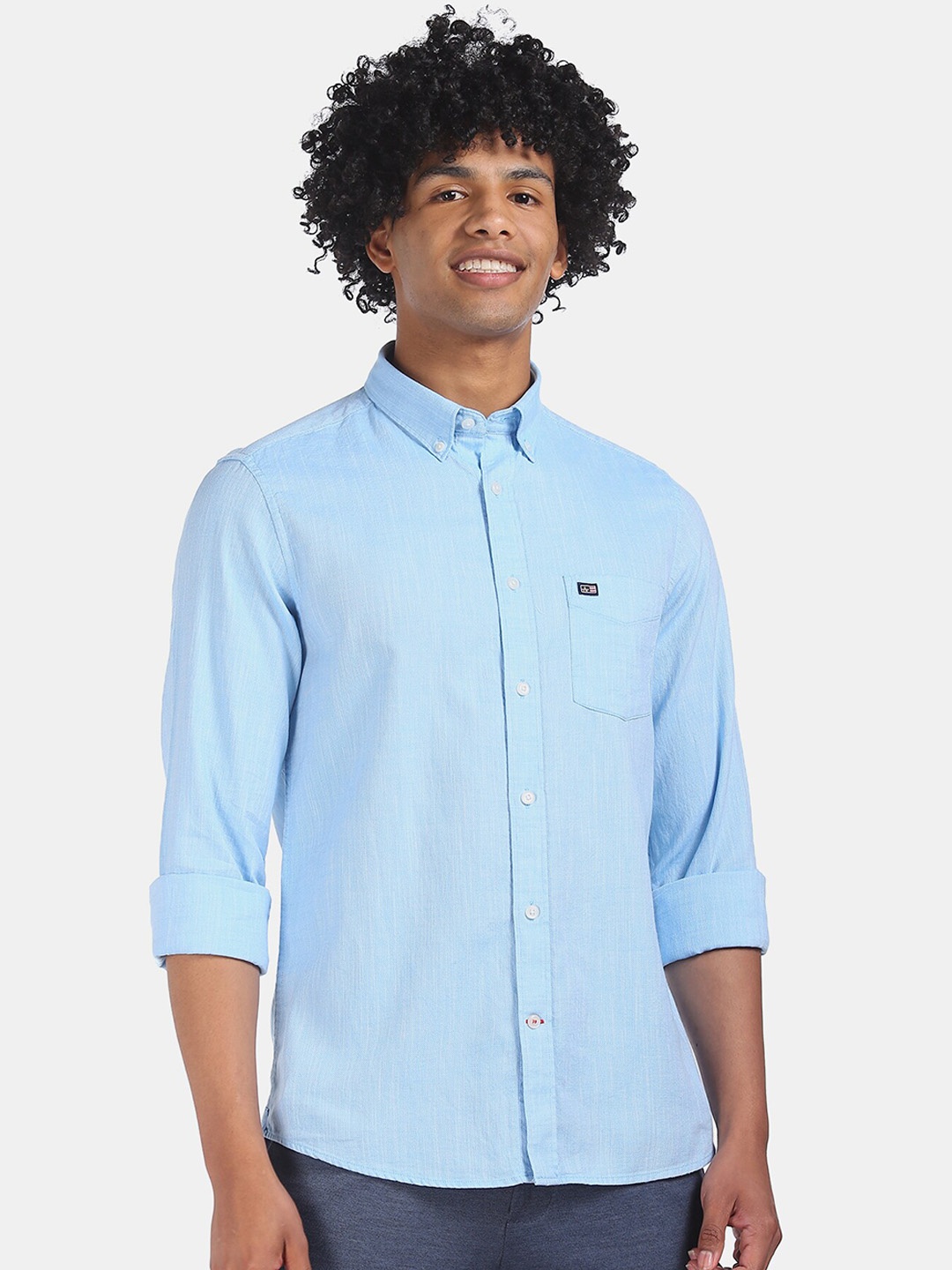 

Arrow Sport Men Blue Regular Fit Solid Casual Shirt