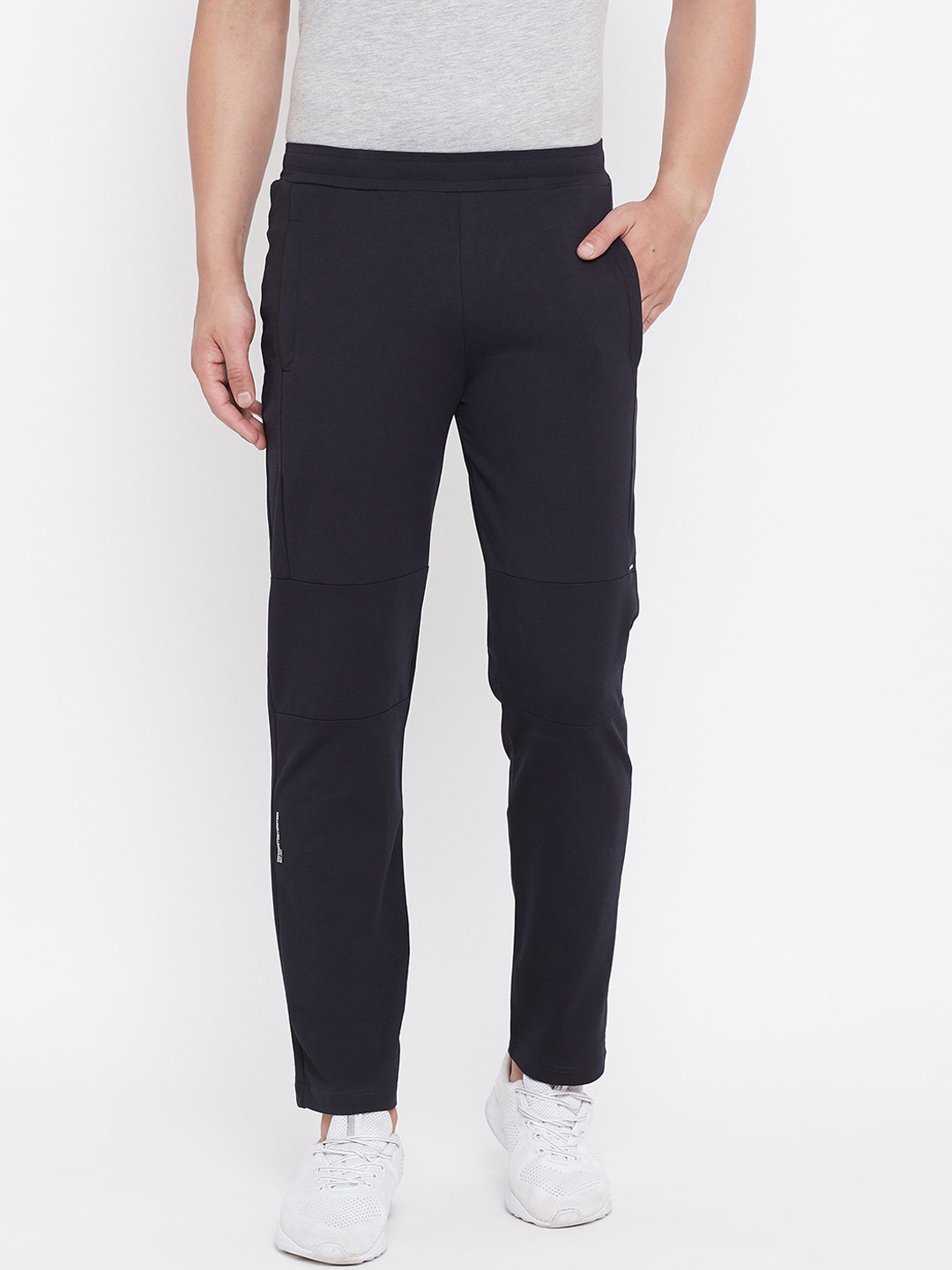 

Okane Men Navy Blue Solid Track Pants