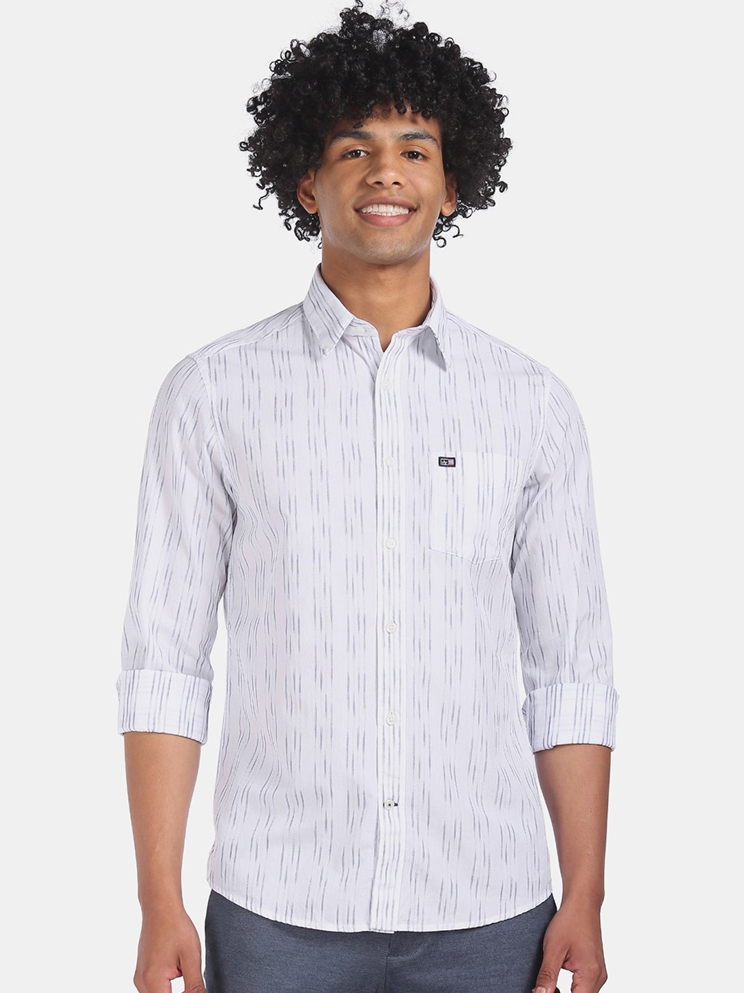 

Arrow Sport Men White Regular Fit Printed Casual Shirt