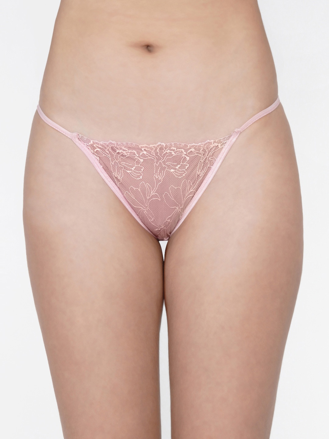 

EROTISSCH Women Pink Self Design Lace Thongs AIP-31D