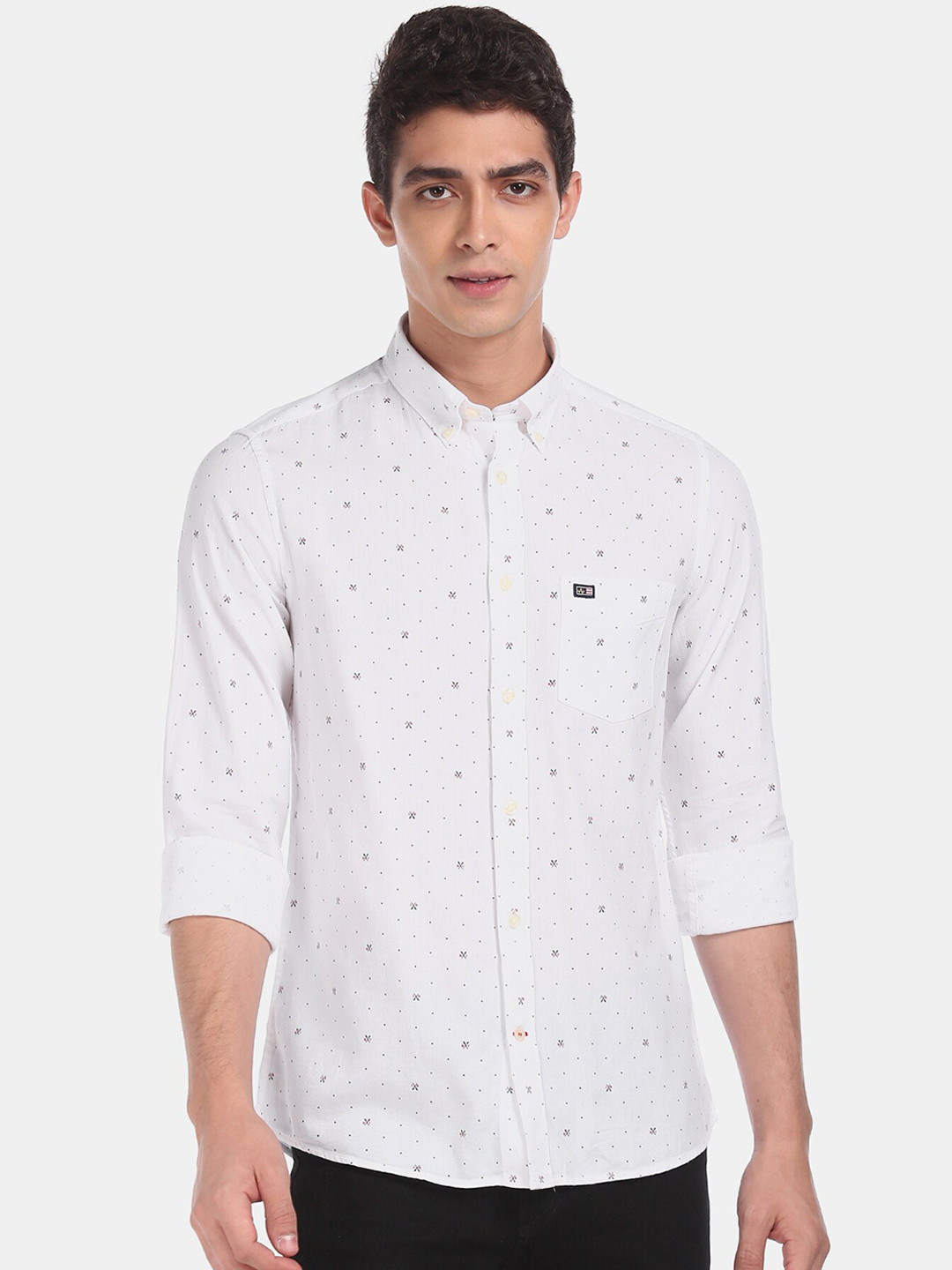 

Arrow Sport Men White Regular Fit Printed Casual Shirt