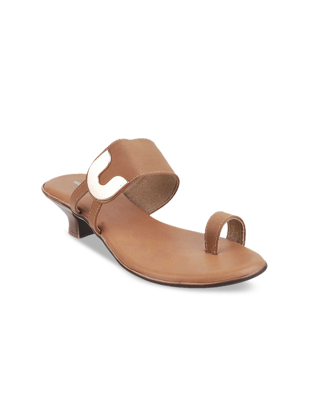 

WALKWAY by Metro Women Brown Solid Kitten Heels