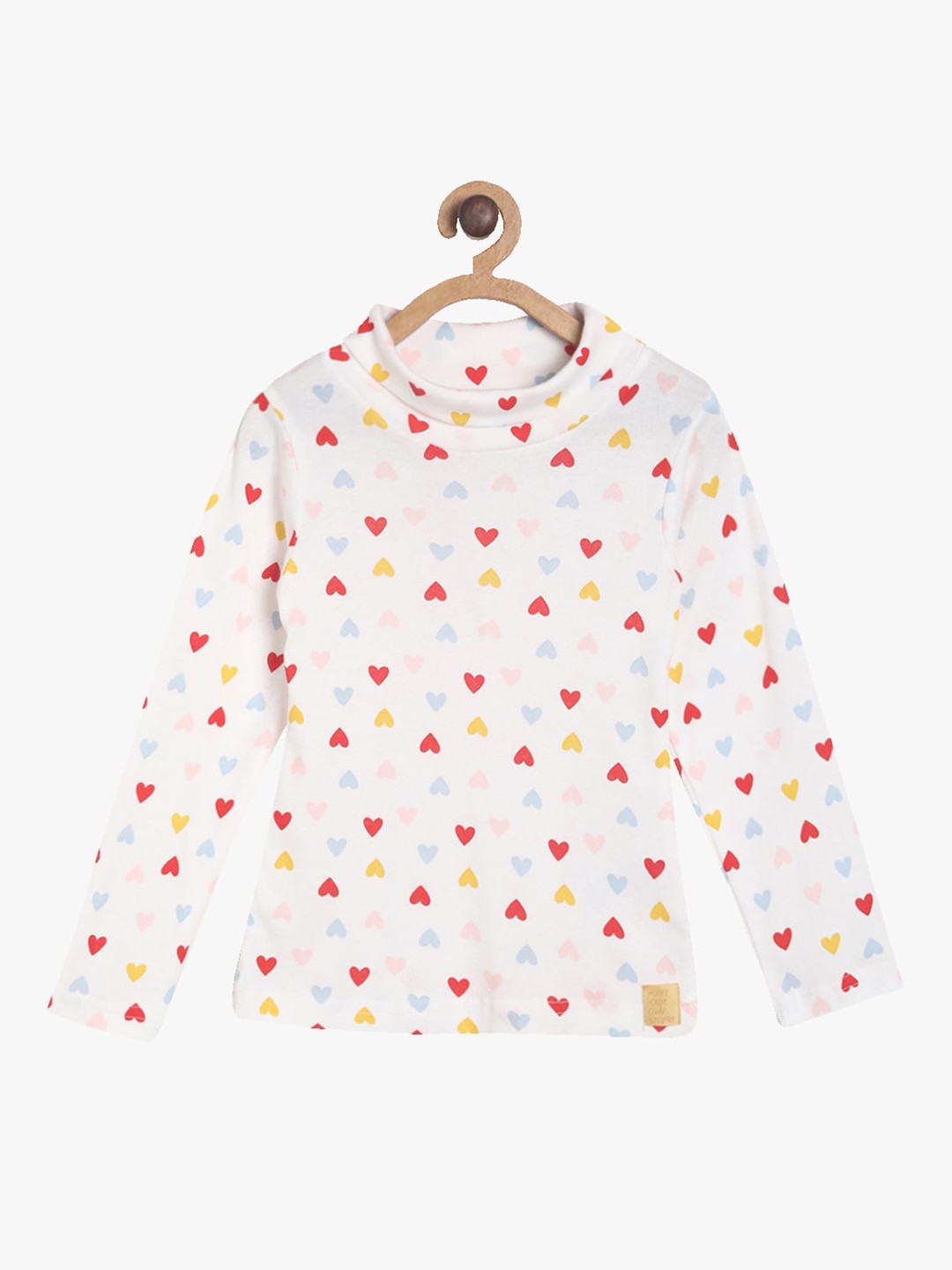 

TALES & STORIES Girls White Printed High Neck T-shirt