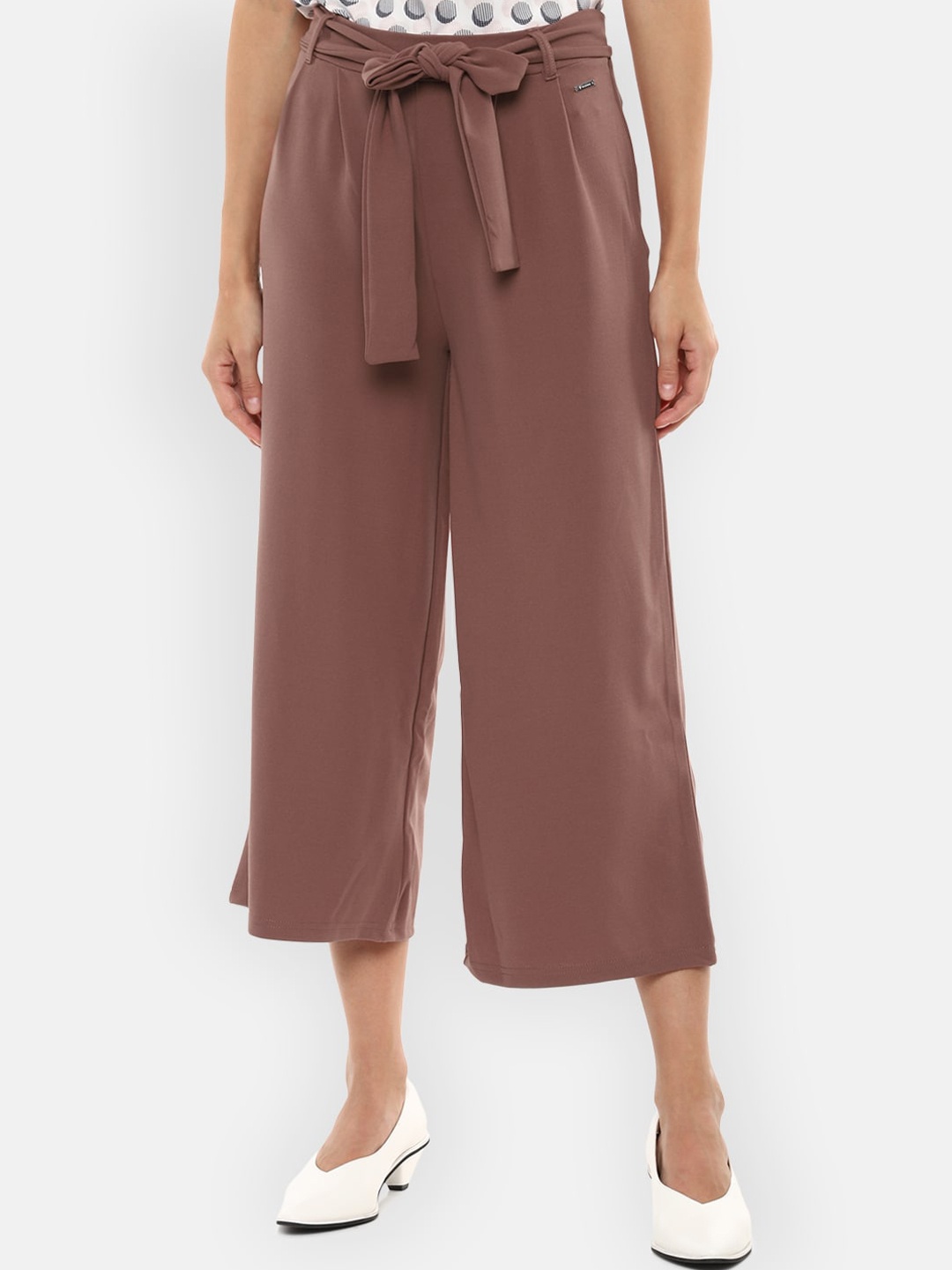 

Van Heusen Woman Women Brown Regular Fit Solid Culottes