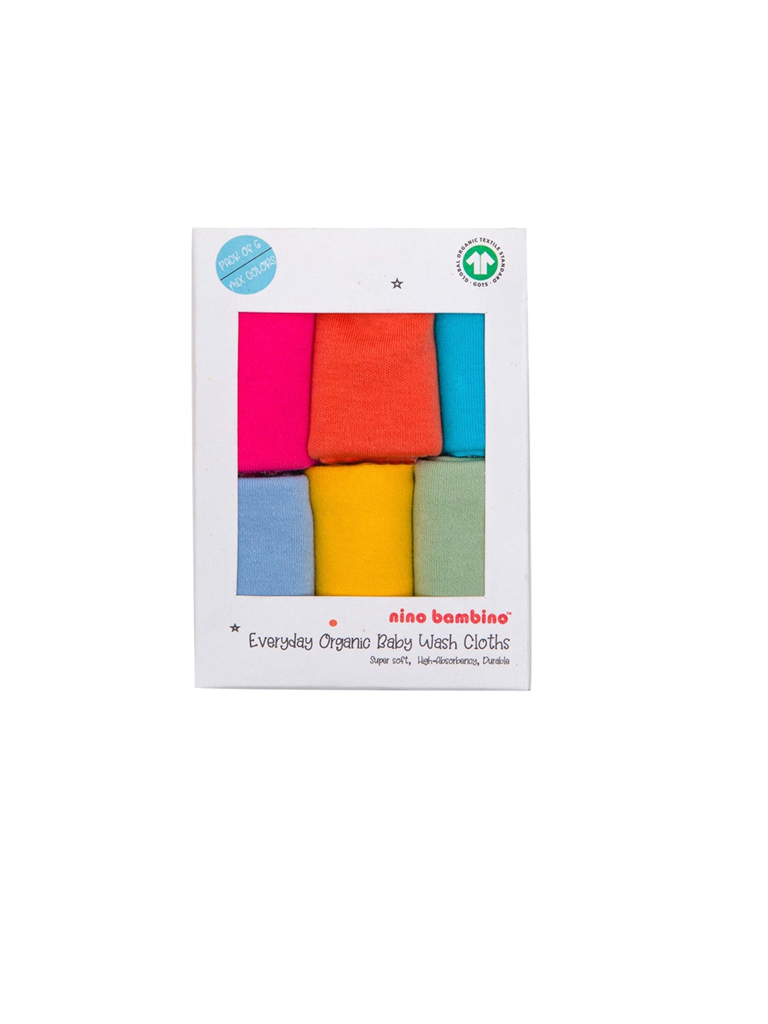 

Nino Bambino Kids Set Of 6 Assorted Organic Cotton Napkins