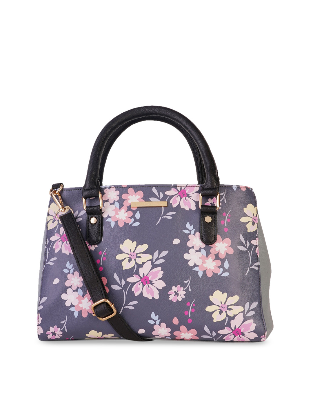 

Lapis O Lupo Grey Printed Handheld Bag