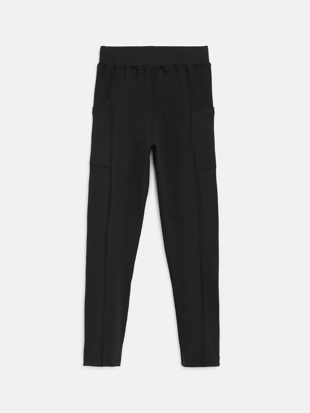 

CHIMPRALA Girls Black Solid Sports Tights