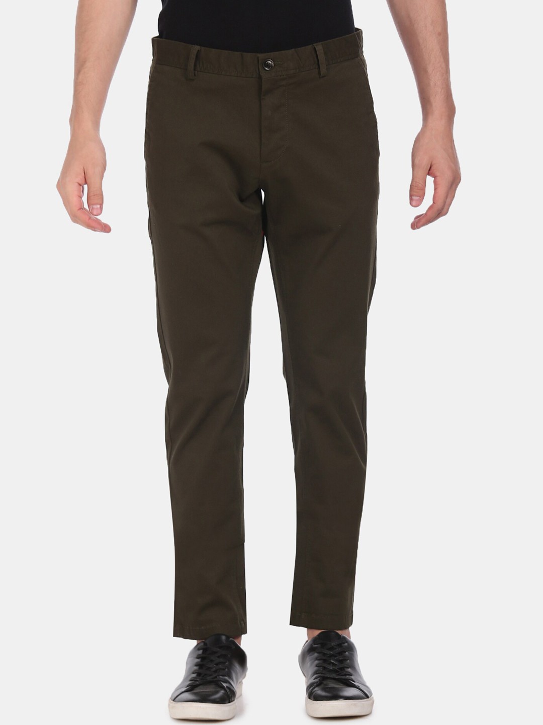 

Arrow Sport Men Olive Brown Regular Fit Solid Trousers