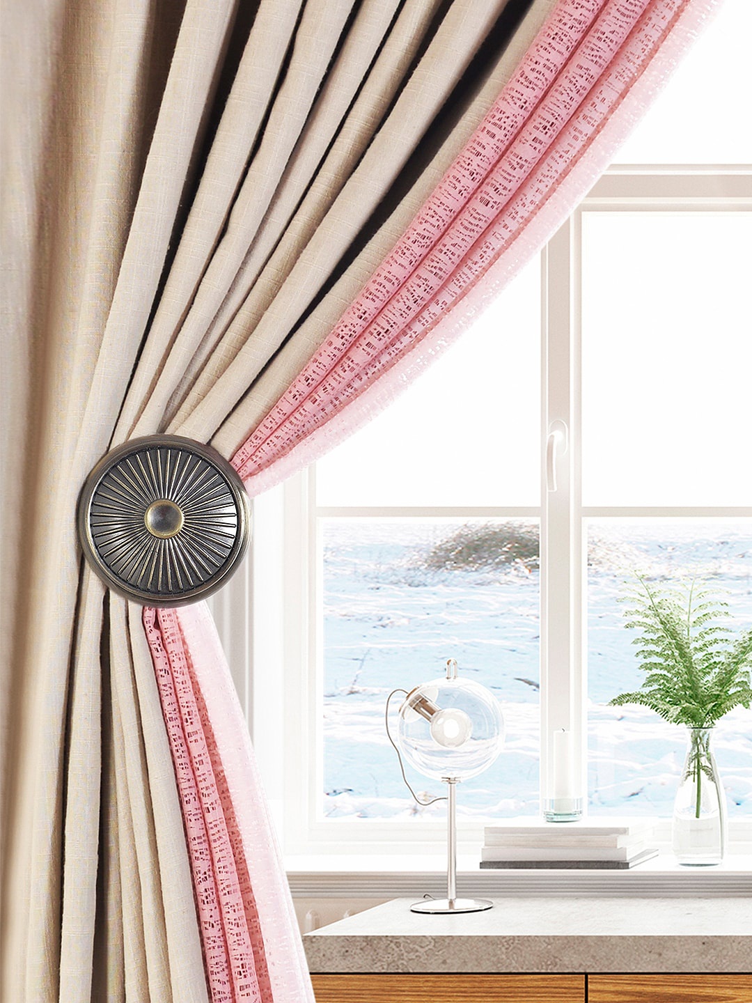 

Deco Window Set Of 2 Black Curtain Holdbacks