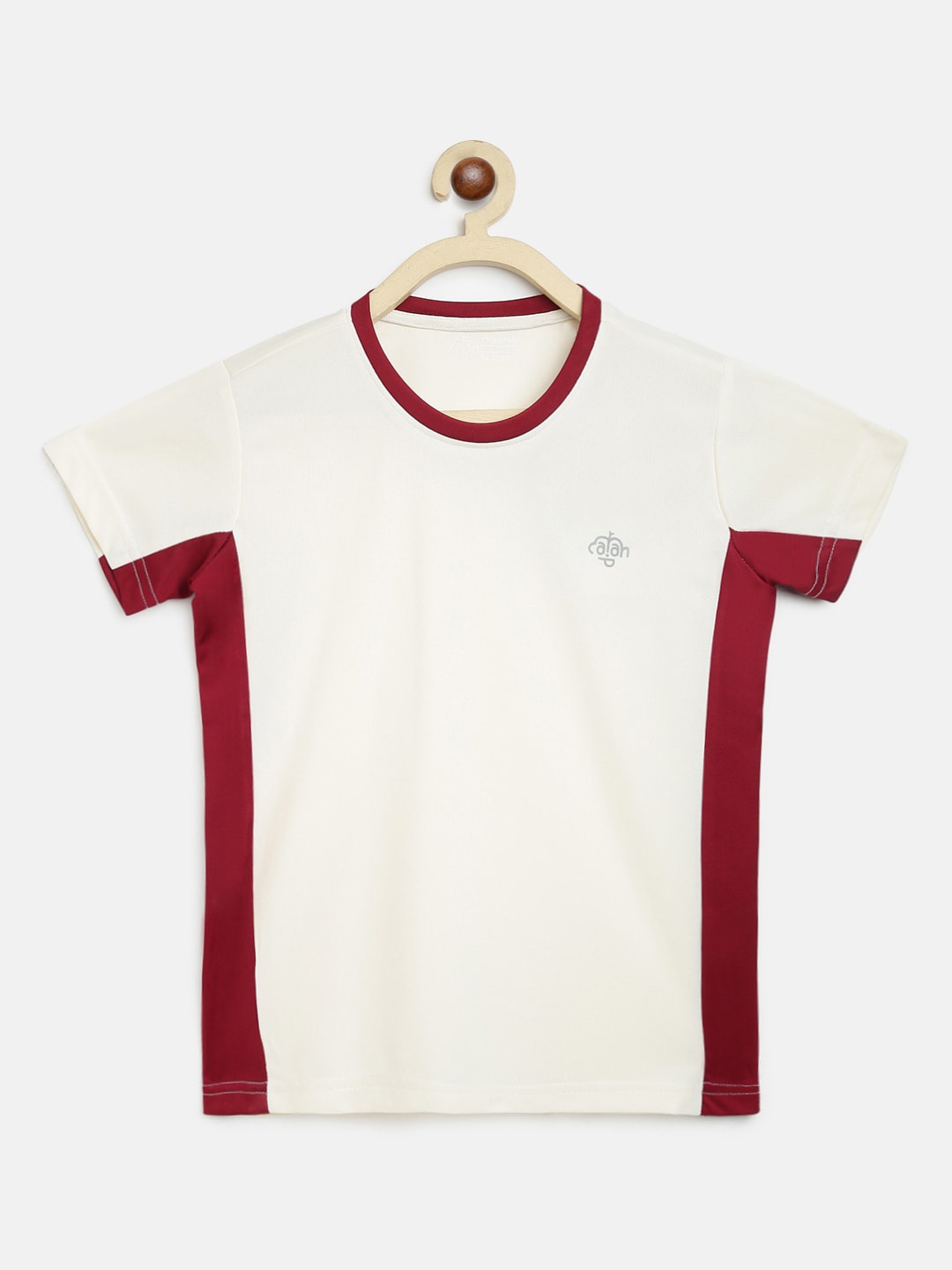 

CHIMPRALA Girls Red Solid Round Neck T-shirt