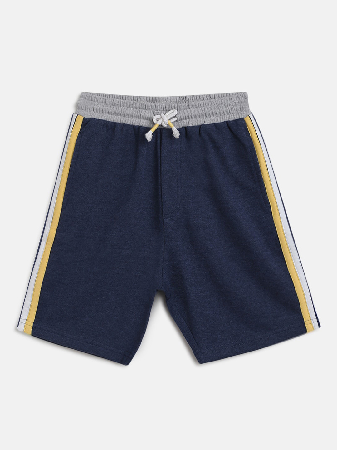 

Lil Tomatoes Boys Navy Blue Solid Regular Fit Knit Cotton Shorts