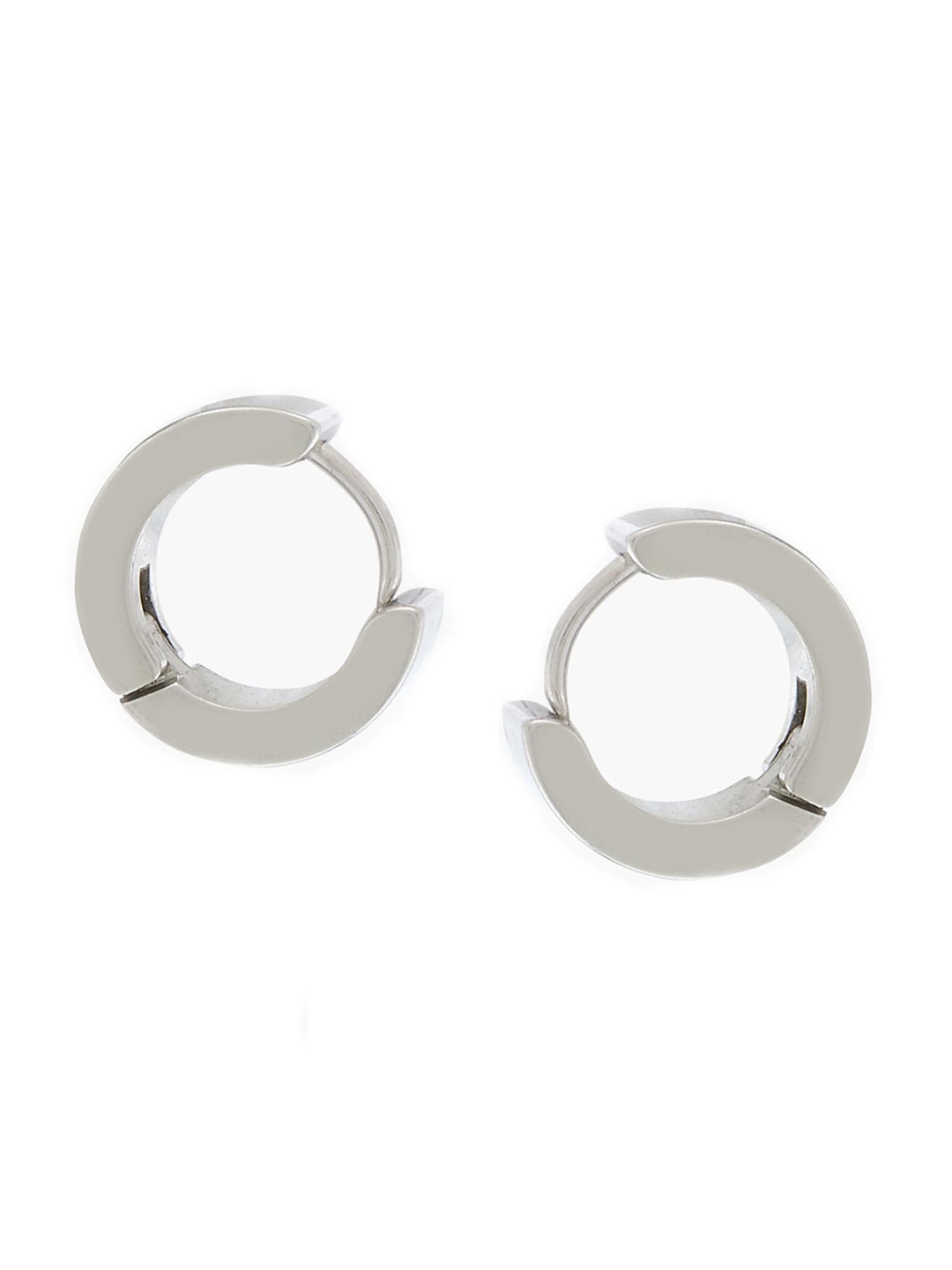 

OOMPH Silver-Toned Circular Hoop Earrings