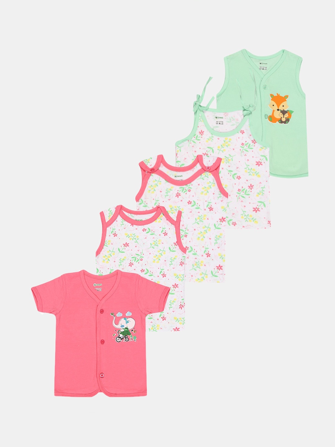 

OHMS Infant Kids Pack Of 5 Assorted Jhablas