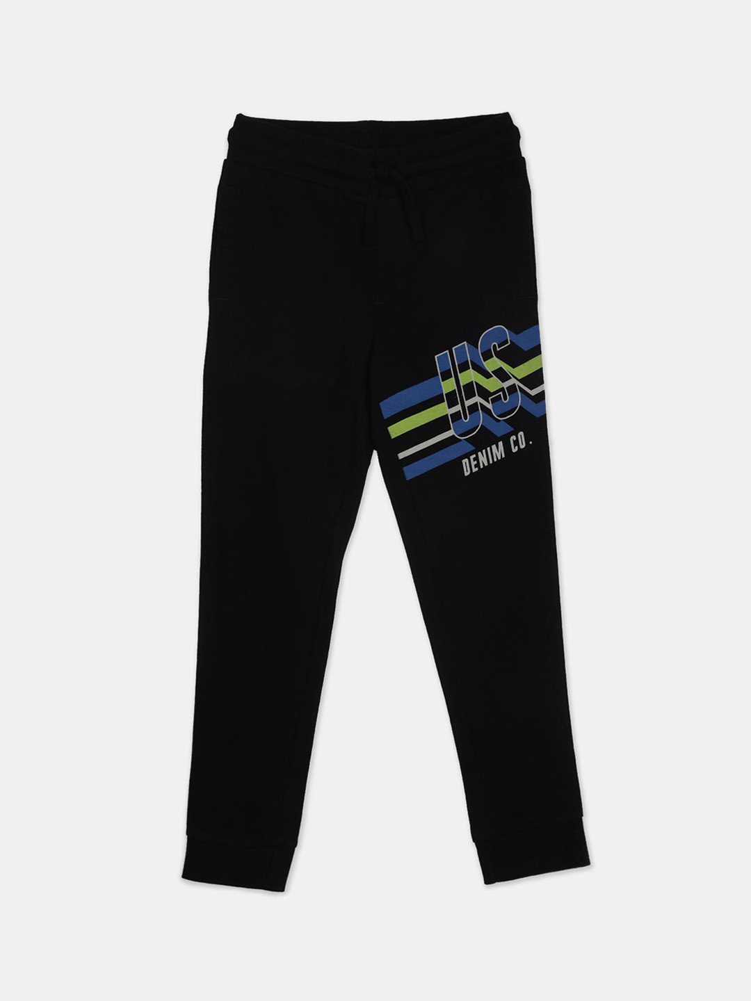 

U.S. Polo Assn. Kids Boys Black Straight-fit Joggers