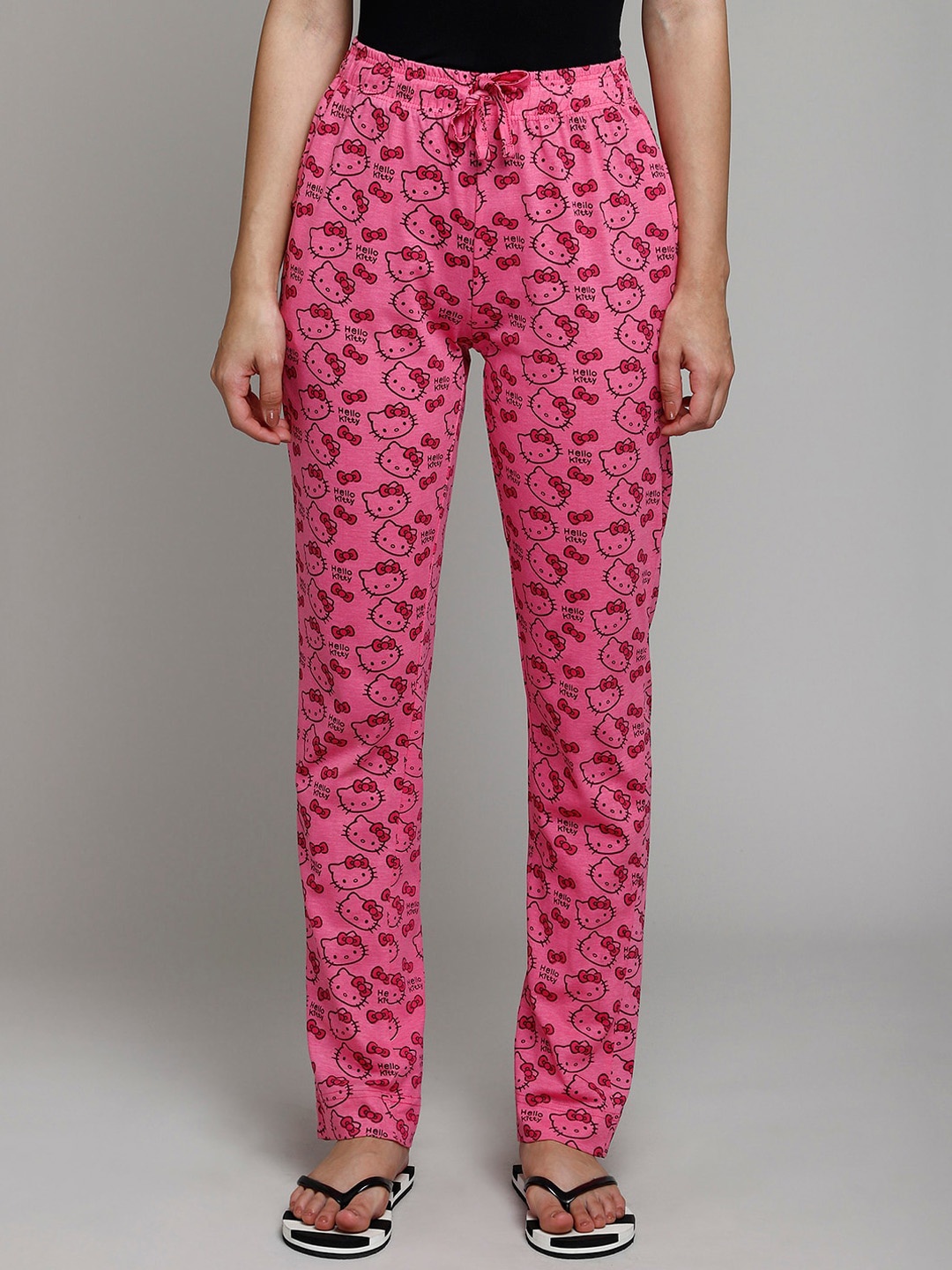 

Free Authority Women Pink Hello Kitty Printed Cotton Lounge Pants