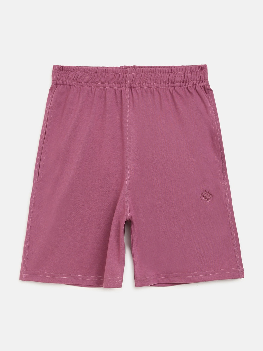 

CHIMPRALA Girls Dusty Pink Solid Regular Fit Shorts