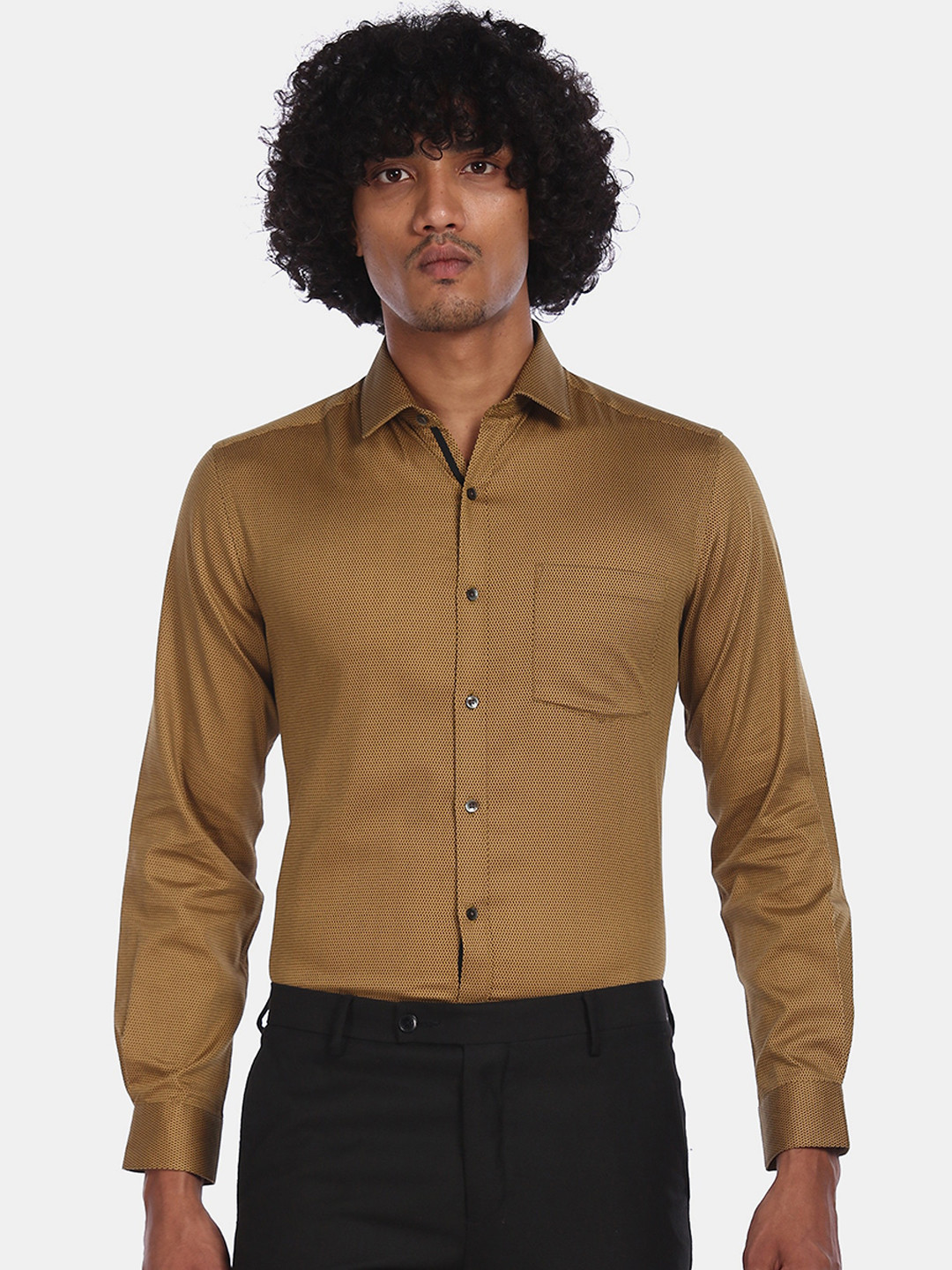 

Arrow Men Brown Slim Fit Solid Formal Shirt
