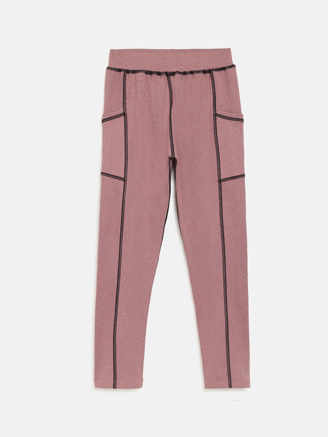

CHIMPRALA Girls Pink Solid Sports Tights