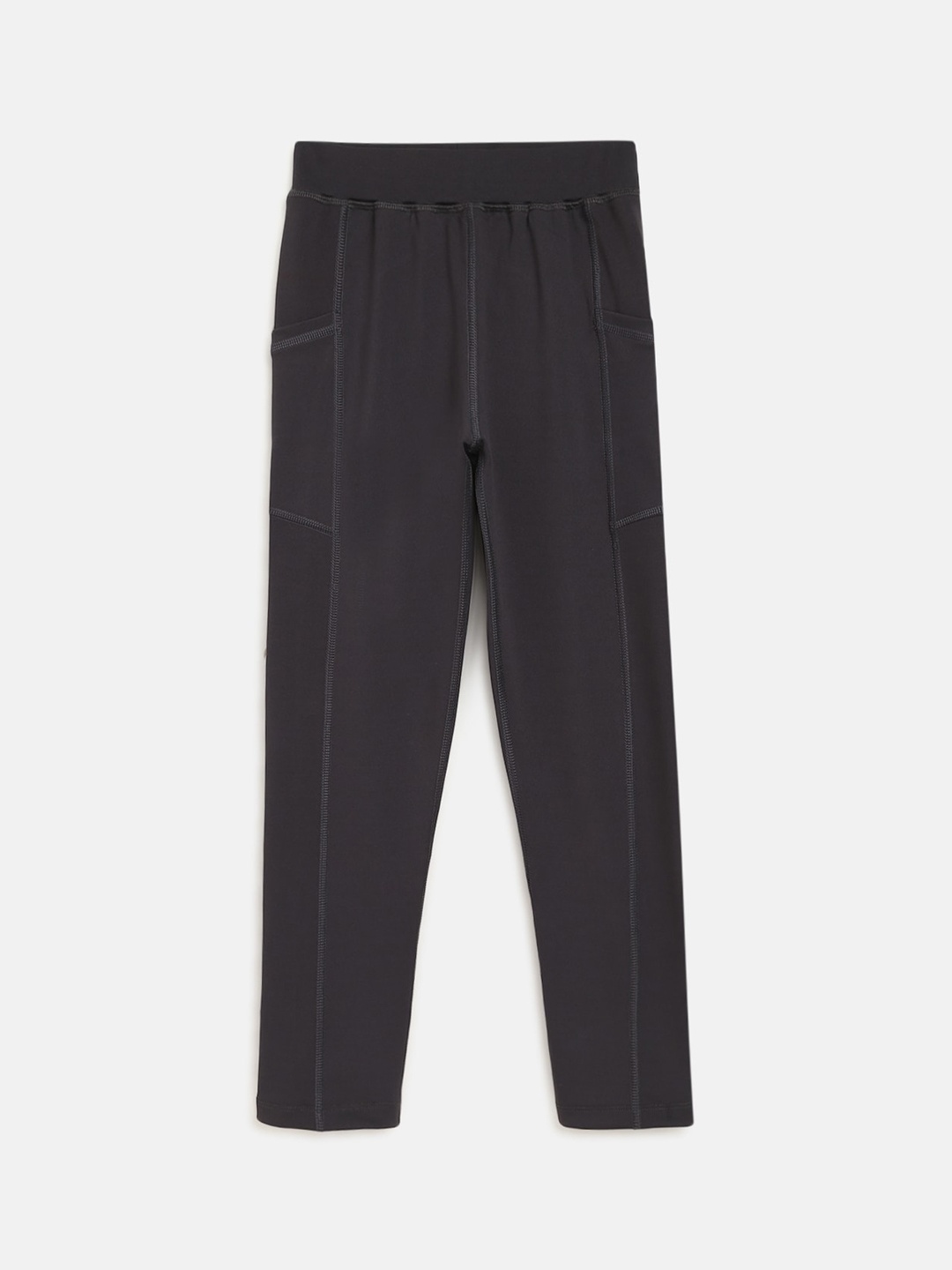 

CHIMPRALA Girls Charcoal Grey Solid Tights