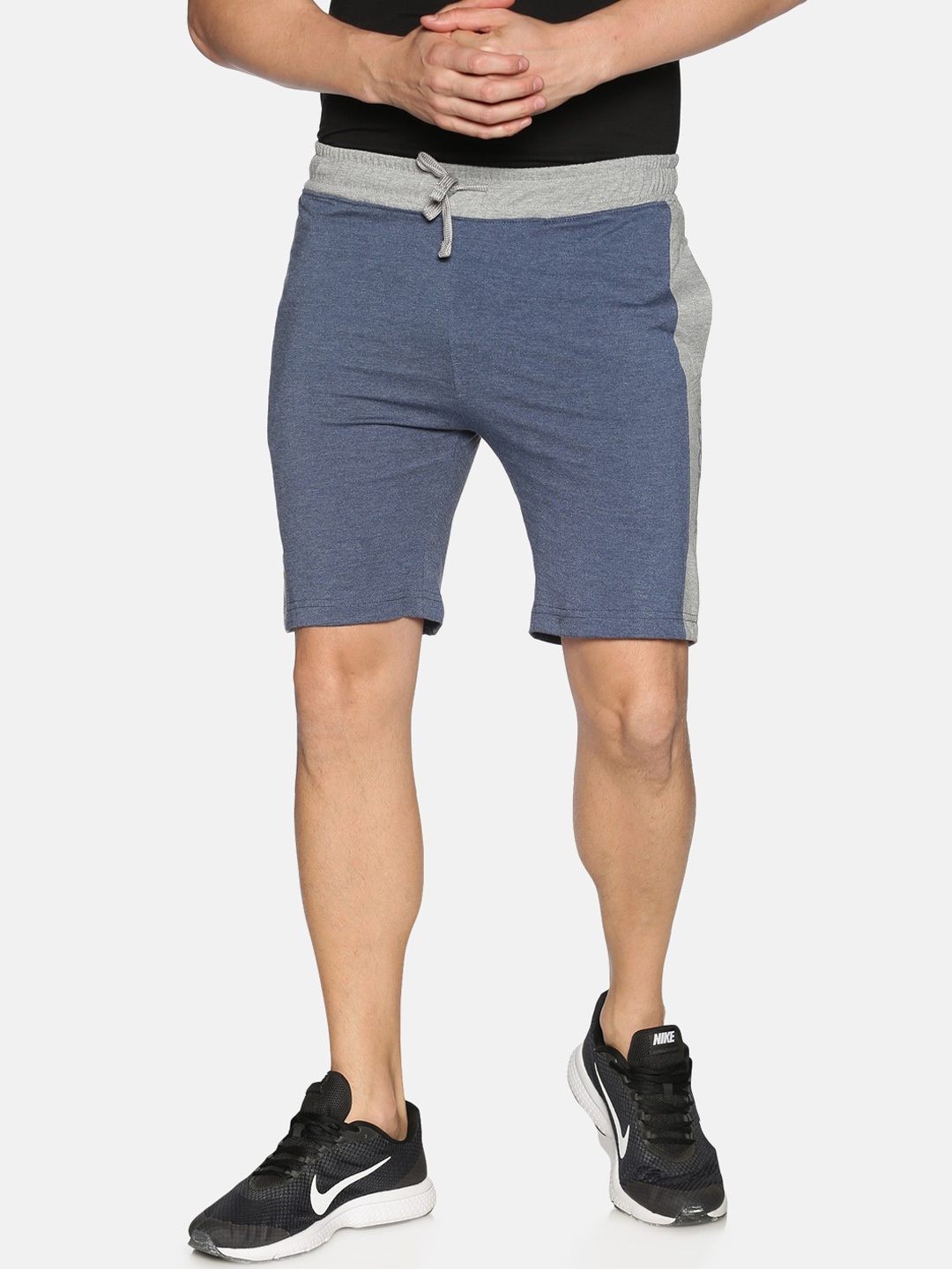 

Dollar Men Blue Solid Regular Fit Sports Shorts