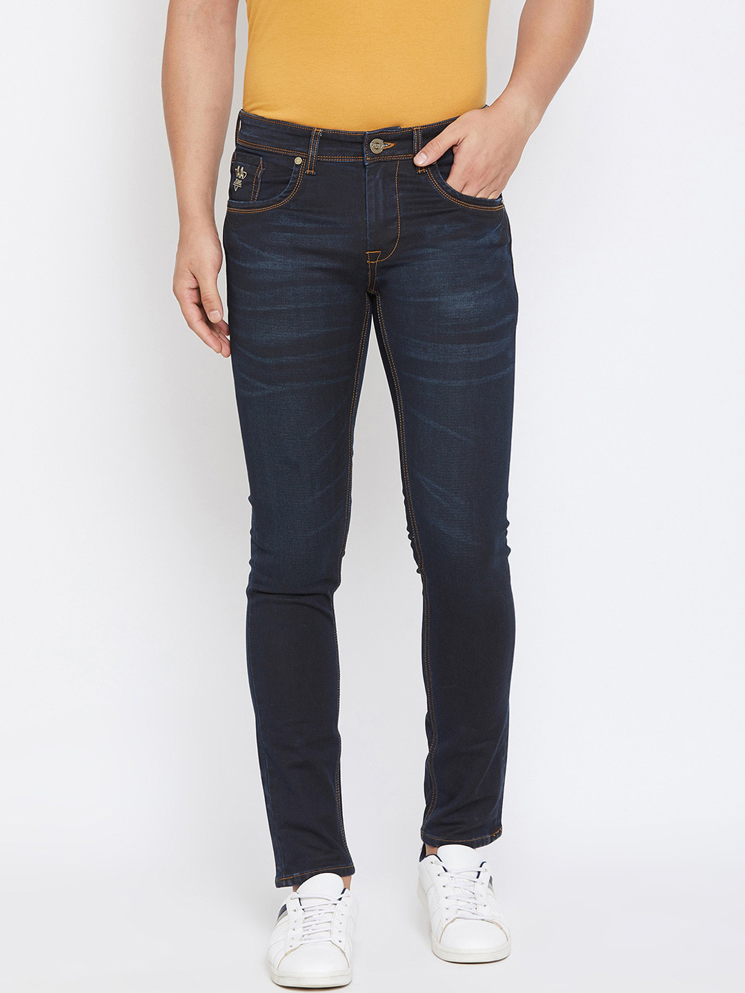 

American Archer Men Blue Skinny Fit Low-Rise Clean Look Stretchable Jeans