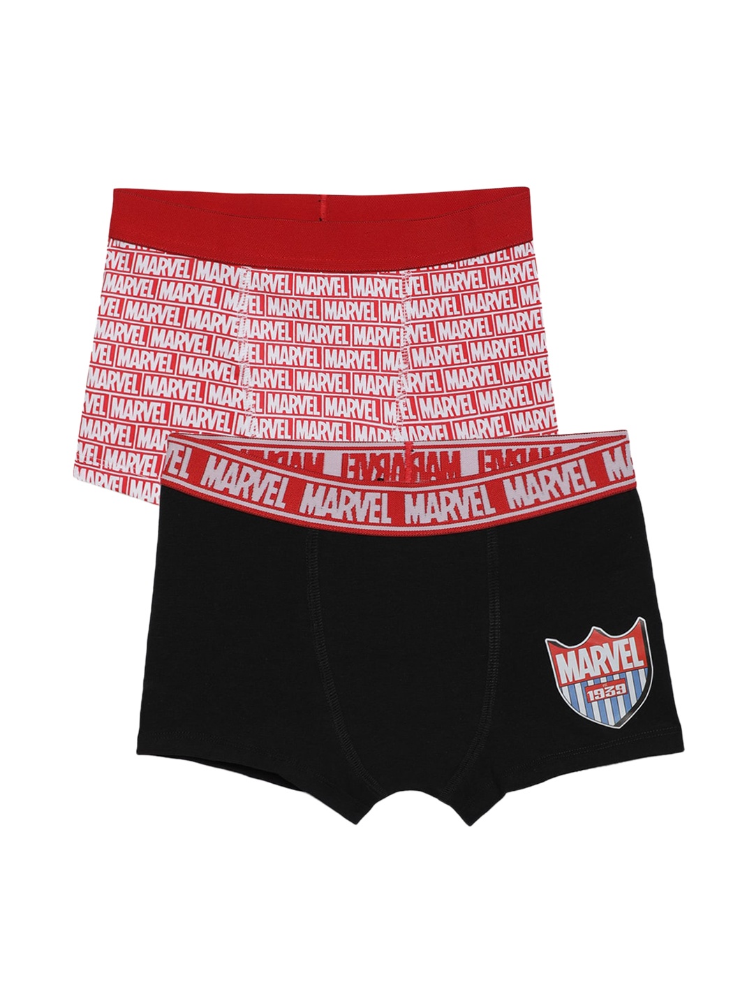 

Charm n Cherish Boys Pack Of 2 Marvel Printed Trunks BDTR4, Black