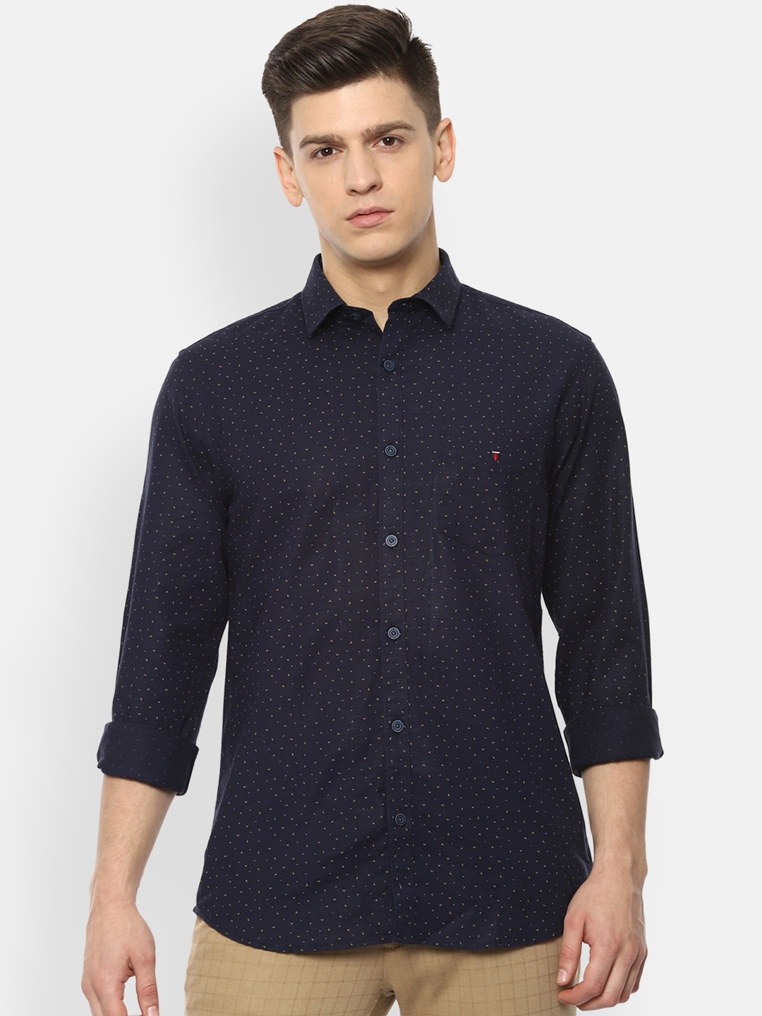 

Louis Philippe Sport Men Navy Blue Slim Fit Printed Casual Shirt