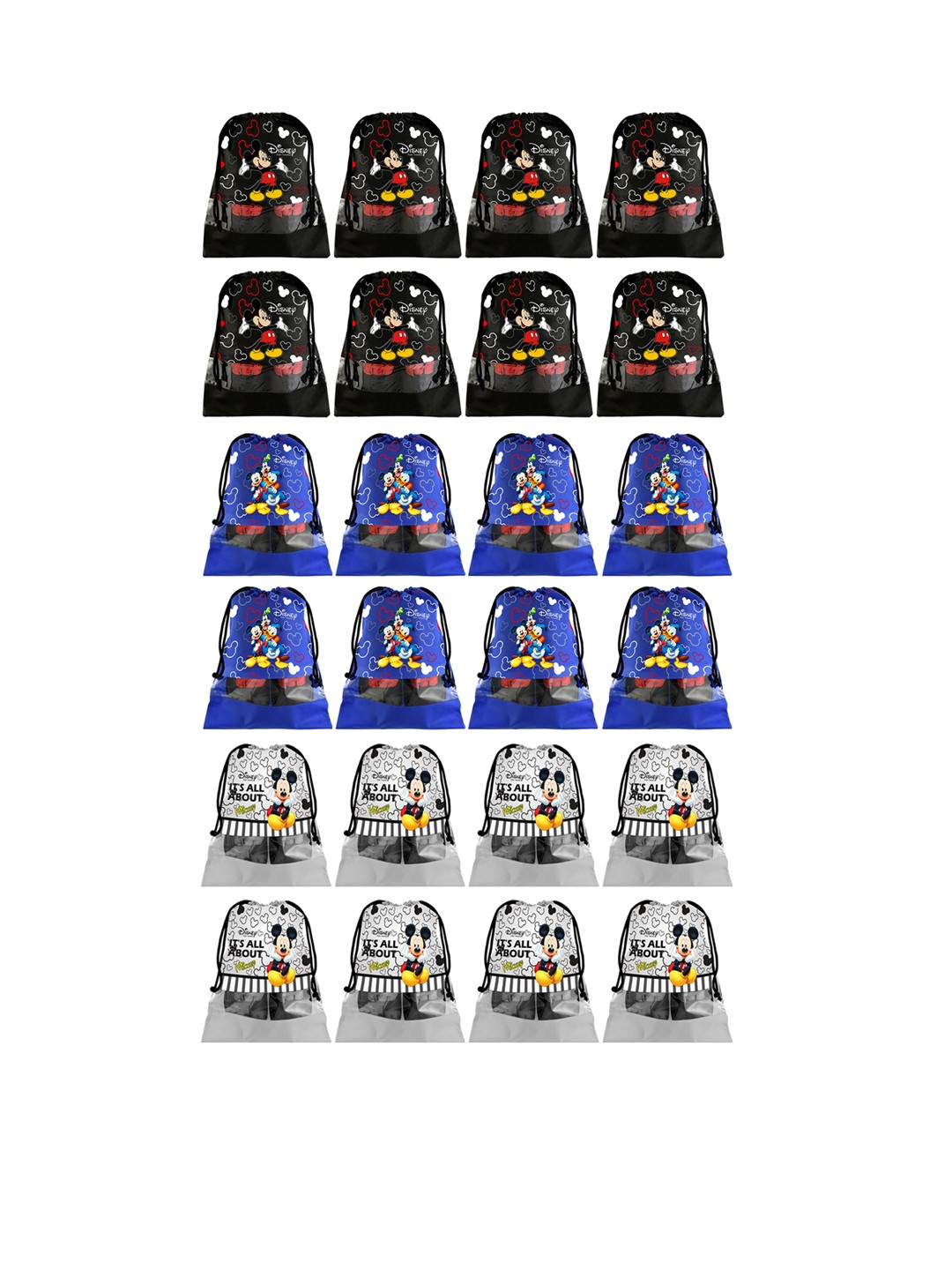 

Kuber Industries Set Of 24 Disney Printed Dust-Proof Shoe Organisers, Black