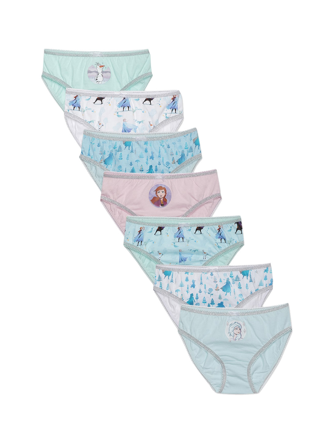 

Charm n Cherish Girls Pack Of 7 Printed Basic Briefs GDBRO10, Multi