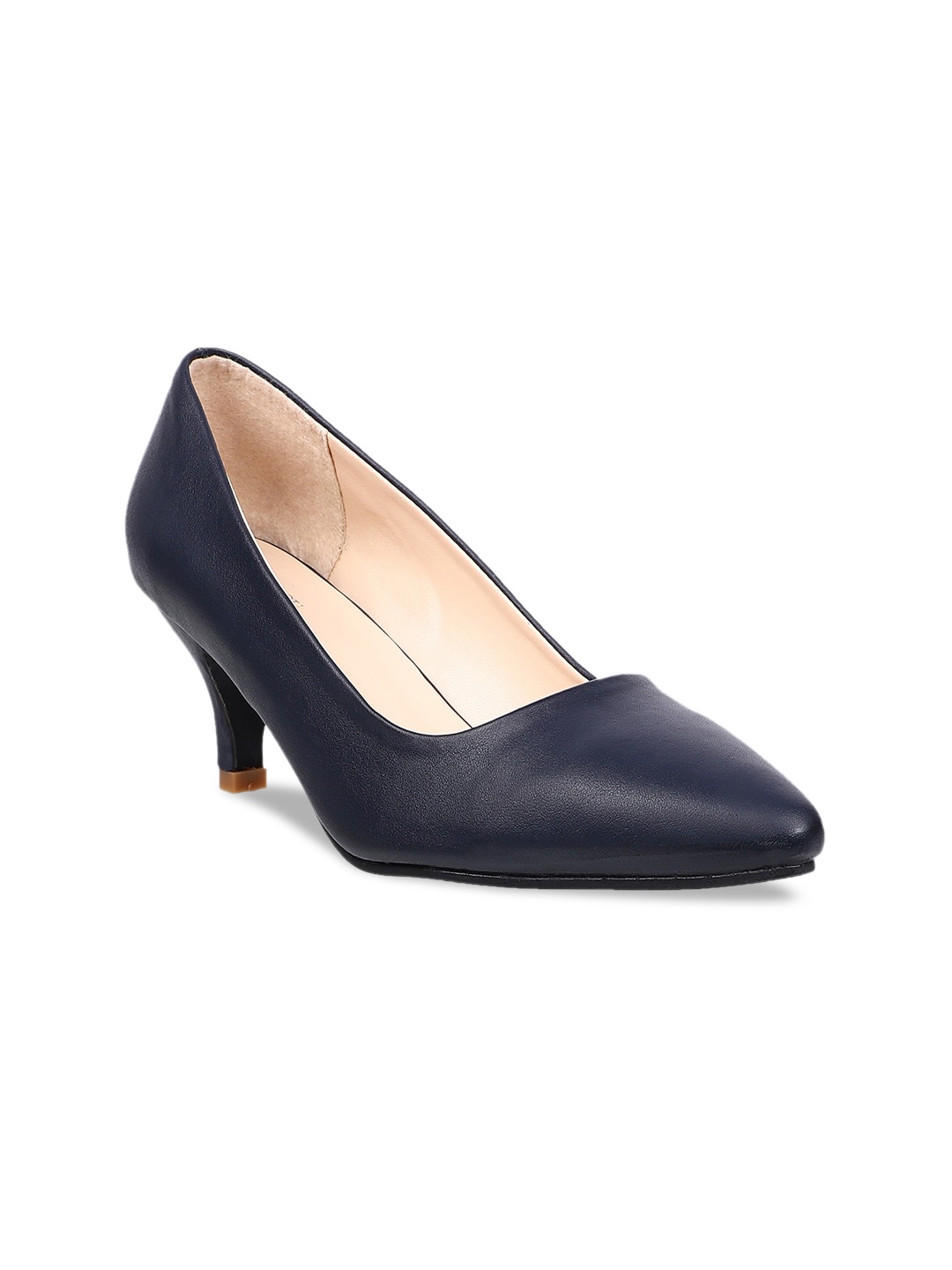 

SHUZ TOUCH Women Navy Blue Solid Pumps