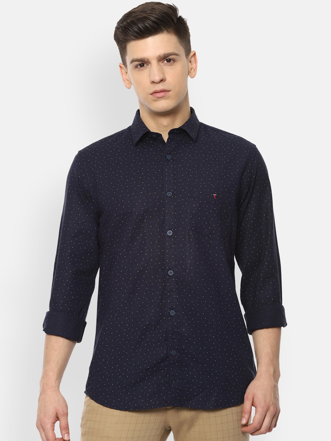 

Louis Philippe Sport Men Navy Blue Slim Fit Printed Casual Shirt