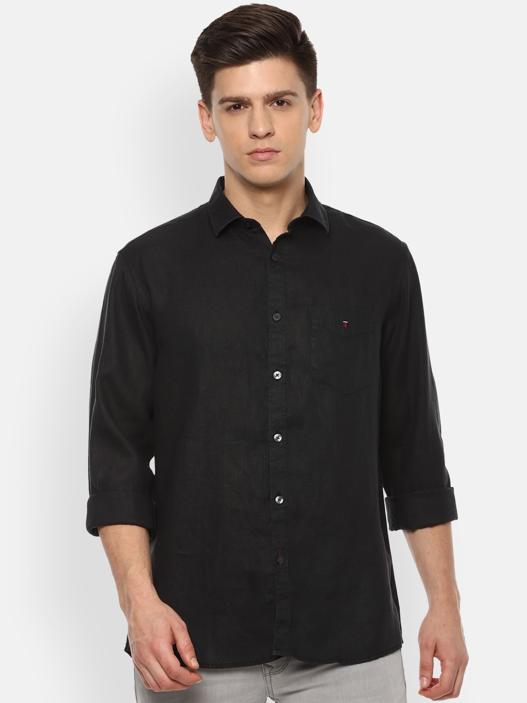 

Louis Philippe Sport Men Black Slim Fit Solid Casual Shirt
