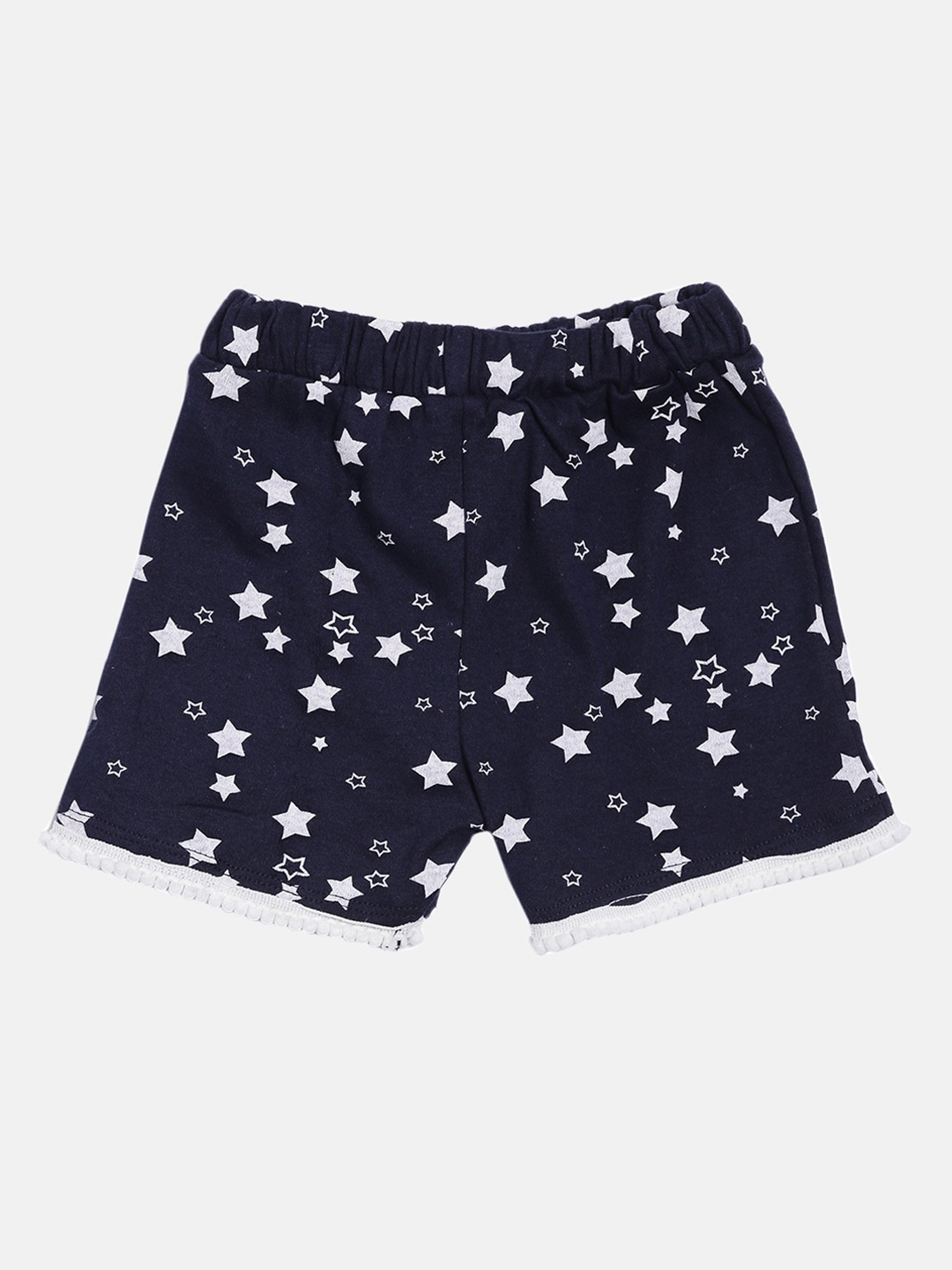 

Kryptic Girls Navy Blue Printed Regular Fit Shorts