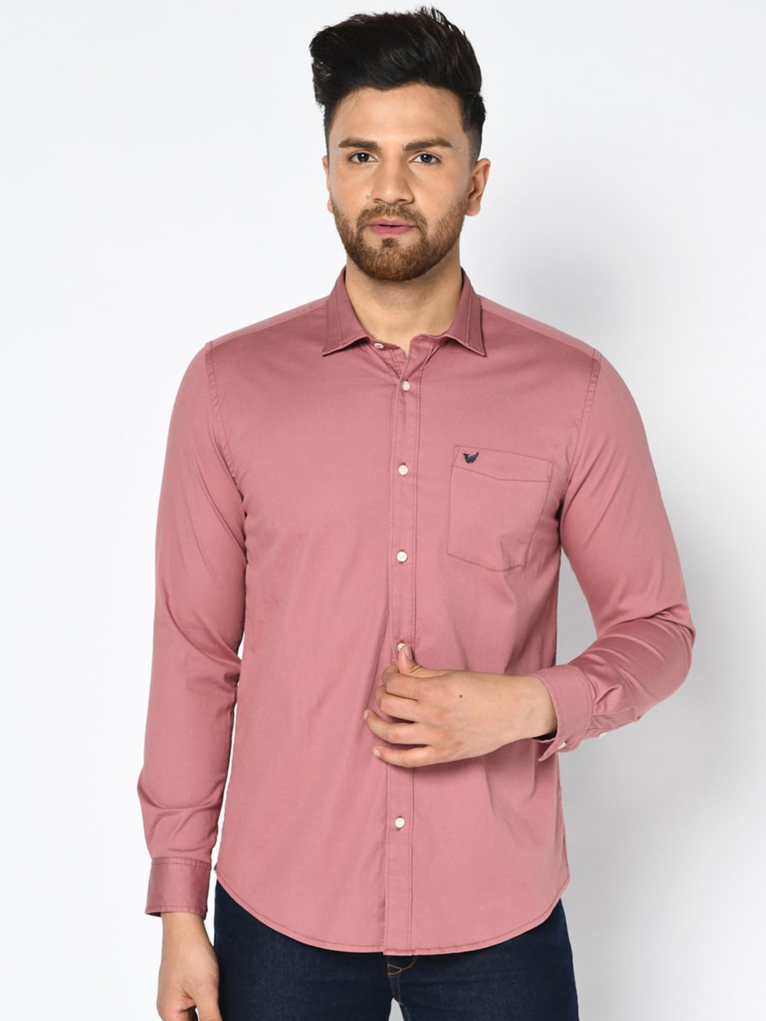 

Blackberrys Men Pink India Slim Fit Solid Casual Shirt