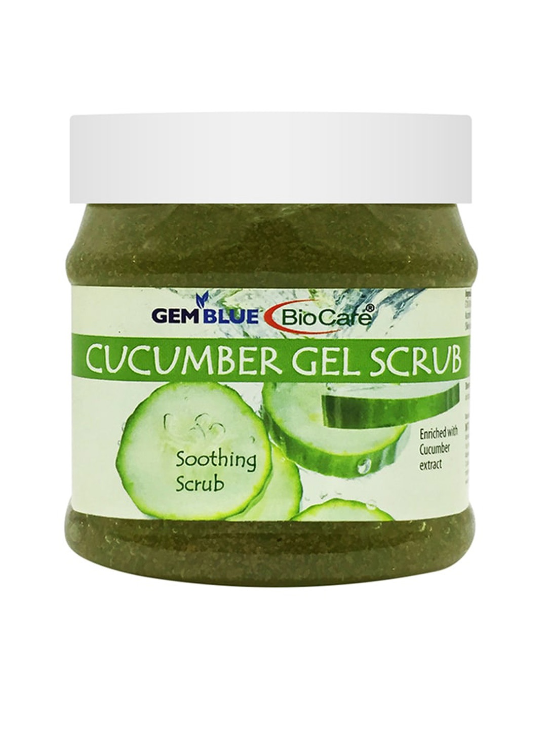 

Gemblue Biocare Unisex Cucumber Gel Scrub 500ml, Green