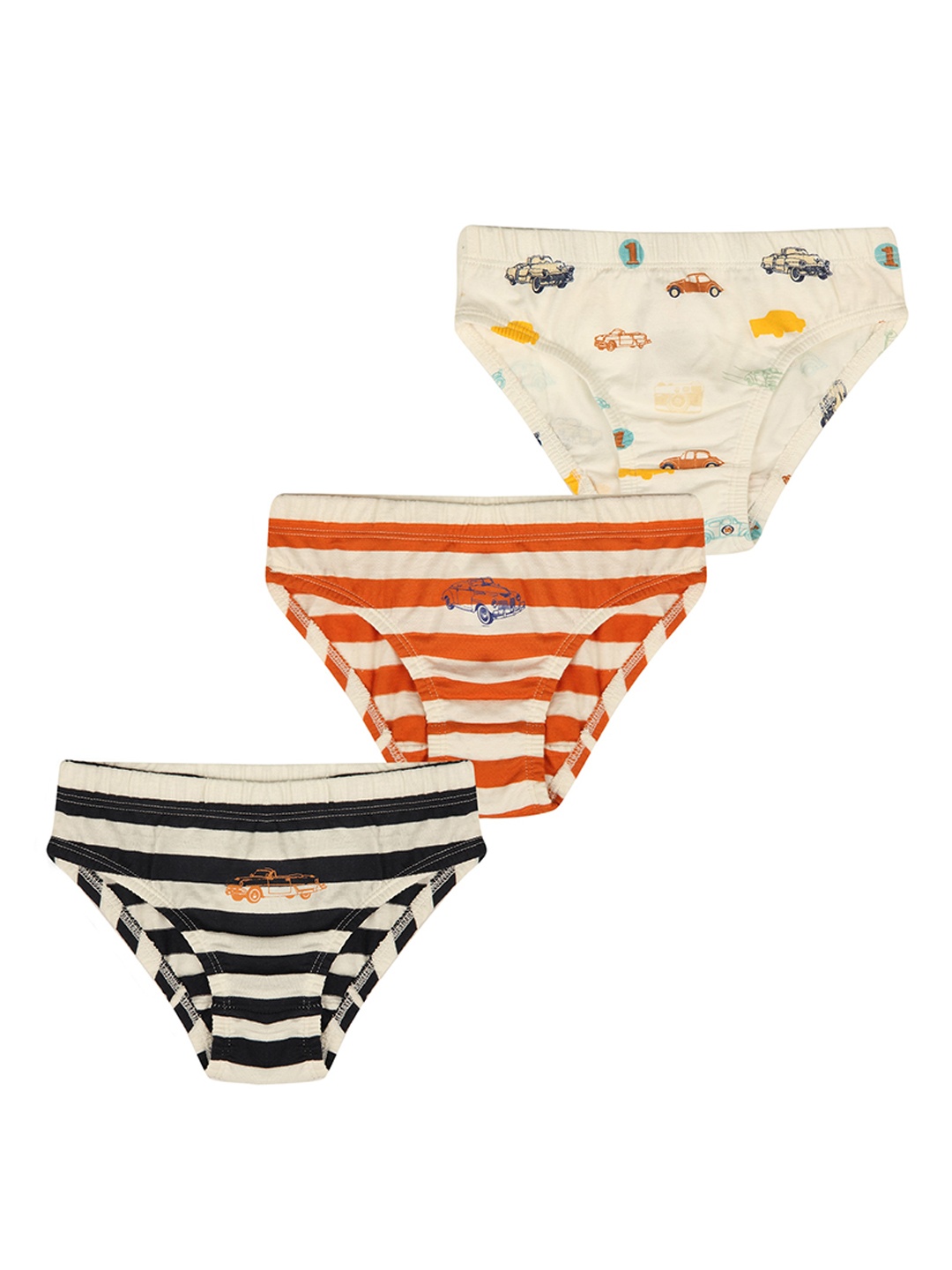

Charm n Cherish Pack of 3 Girls Multicoloured Printed Briefs, Multi