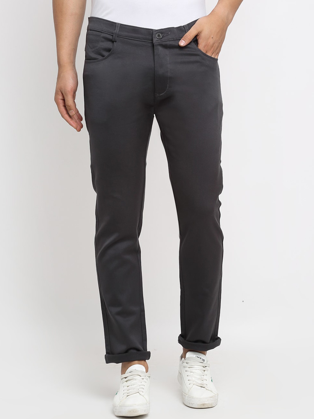 

Rodamo Men Grey Slim Fit Mid-Rise Clean Look Jeans
