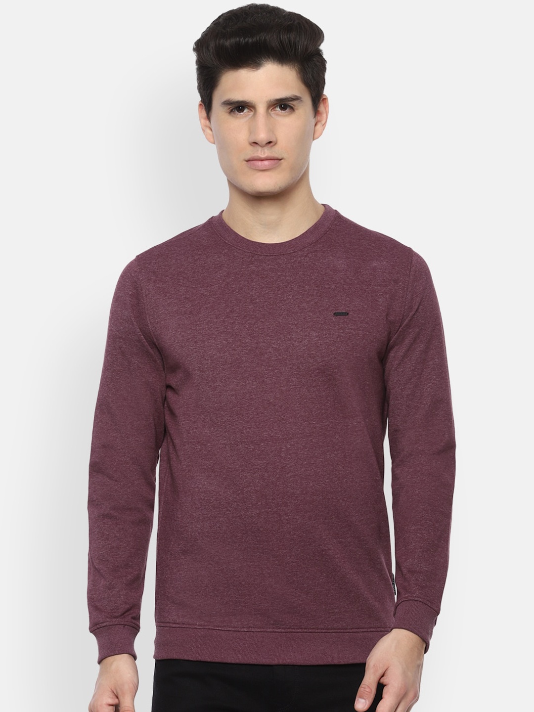 

Van Heusen Sport Men Maroon Solid Sweatshirt