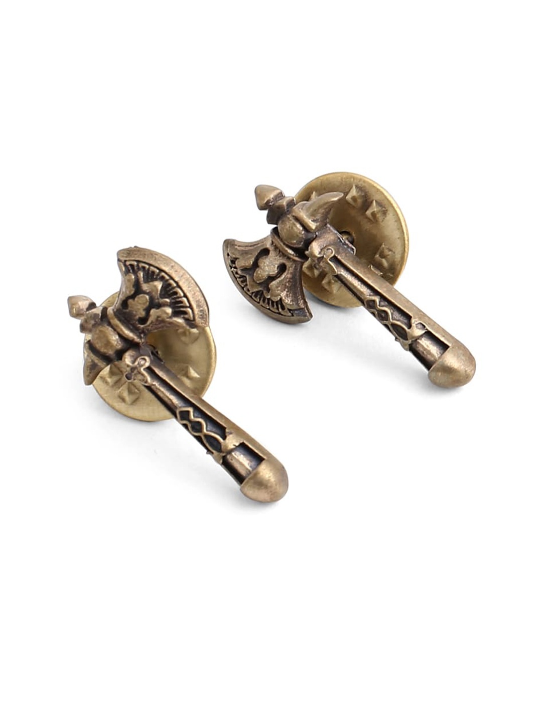 

COSA NOSTRAA Men Gold-Toned Battle Axe Collar Tips Accessory Gift Set