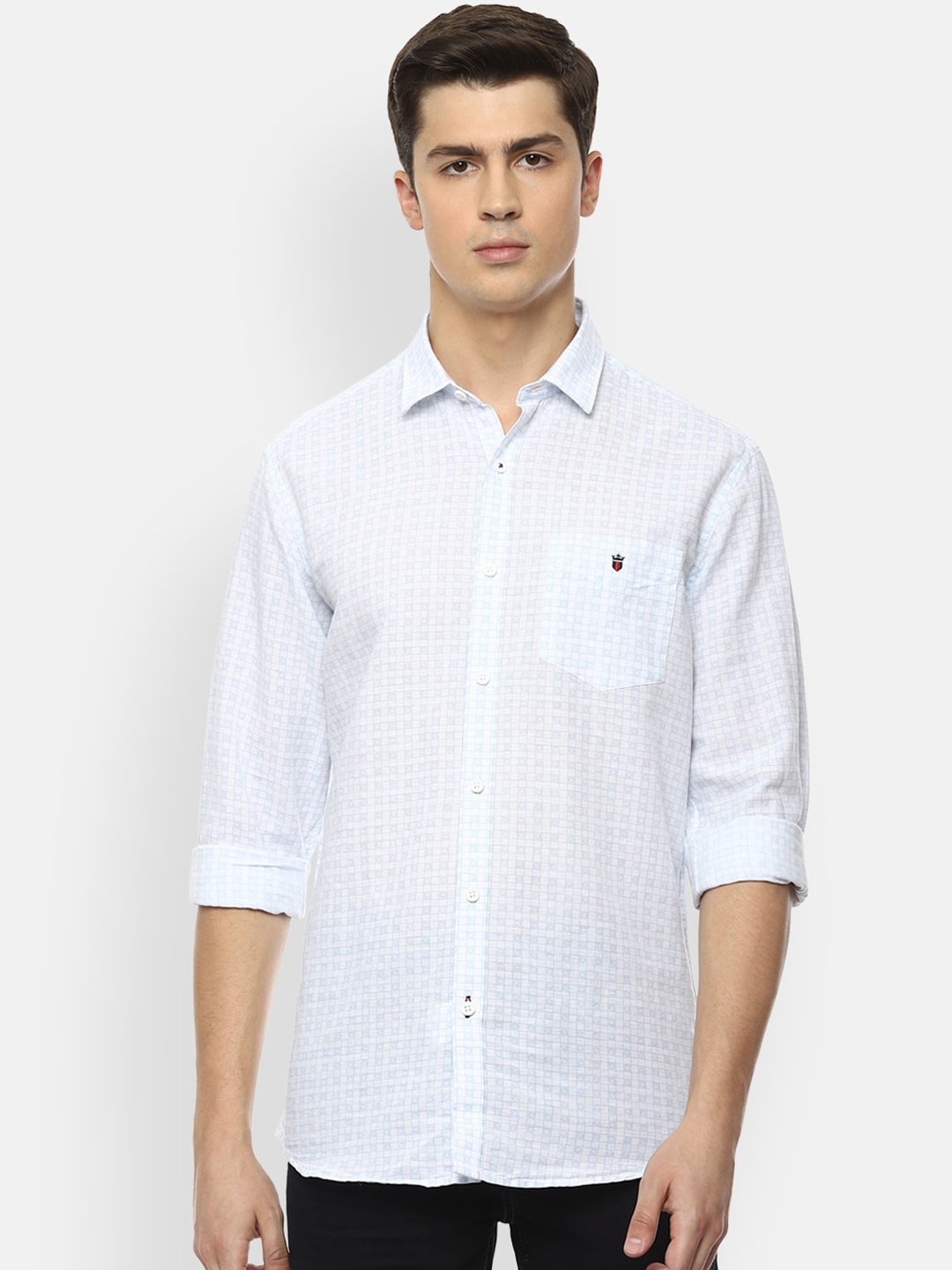 

Louis Philippe Sport Men White Slim Fit Printed Casual Shirt