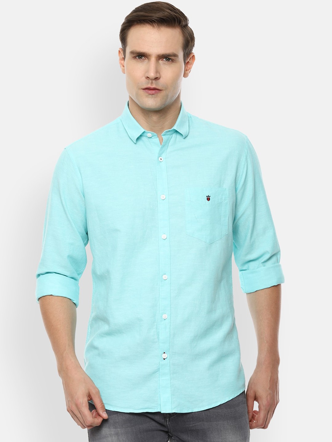 

Louis Philippe Sport Men Blue Slim Fit Solid Casual Shirt