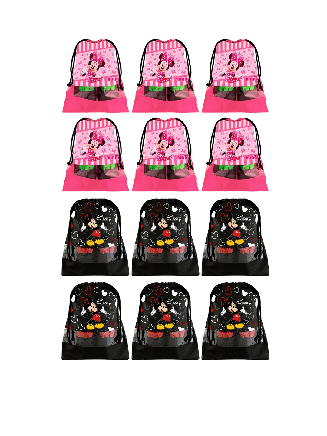 

Kuber Industries Pink & Black Set Of 12 Disney Printed Dust-Proof Shoe Organisers