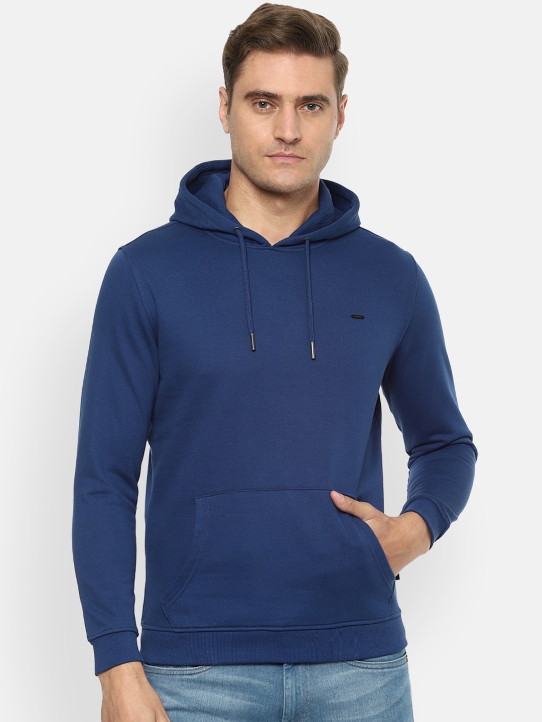 

Van Heusen Sport Men Blue Solid Hooded Sweatshirt